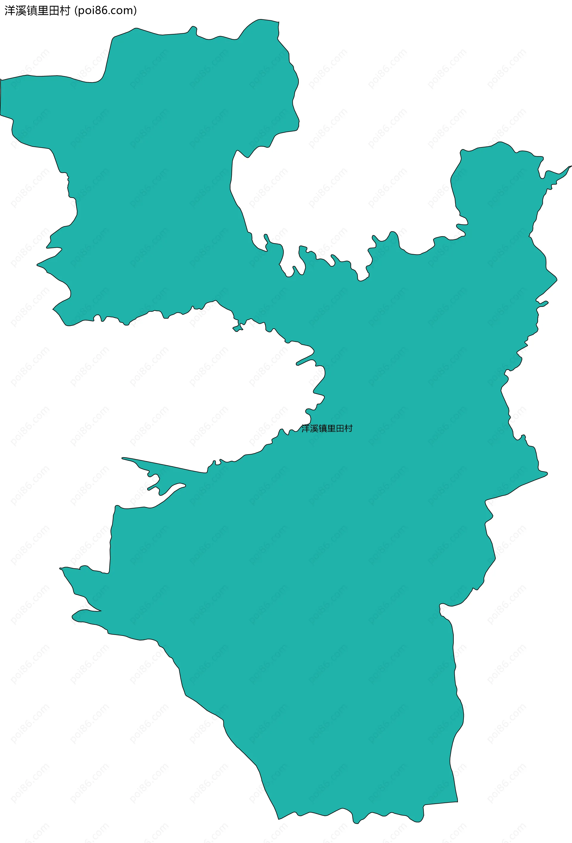 洋溪镇里田村边界地图