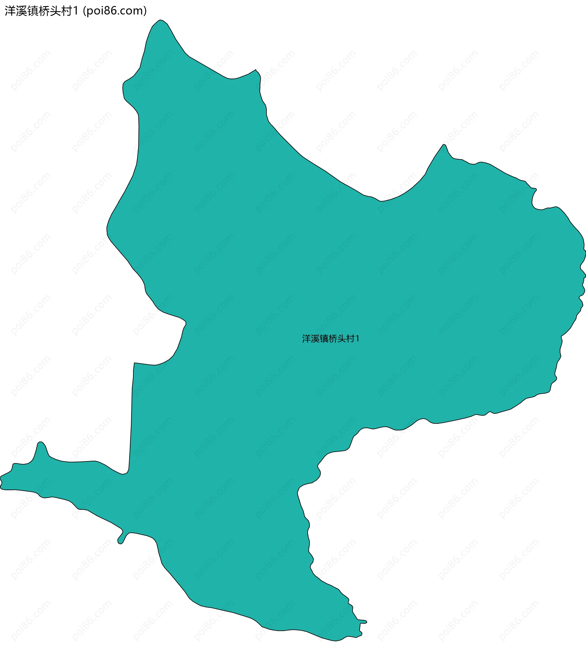 洋溪镇桥头村1边界地图