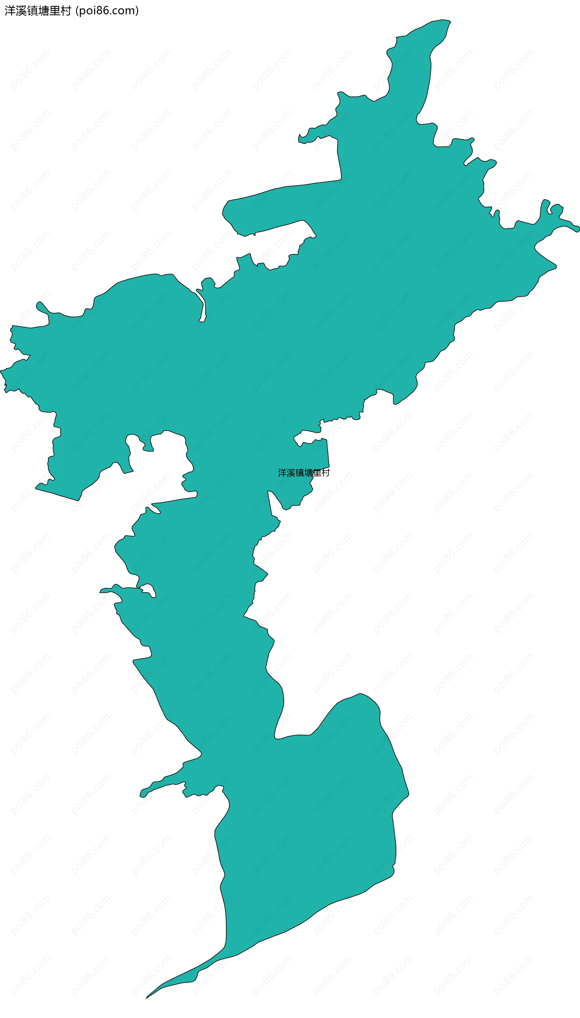 洋溪镇塘里村边界地图