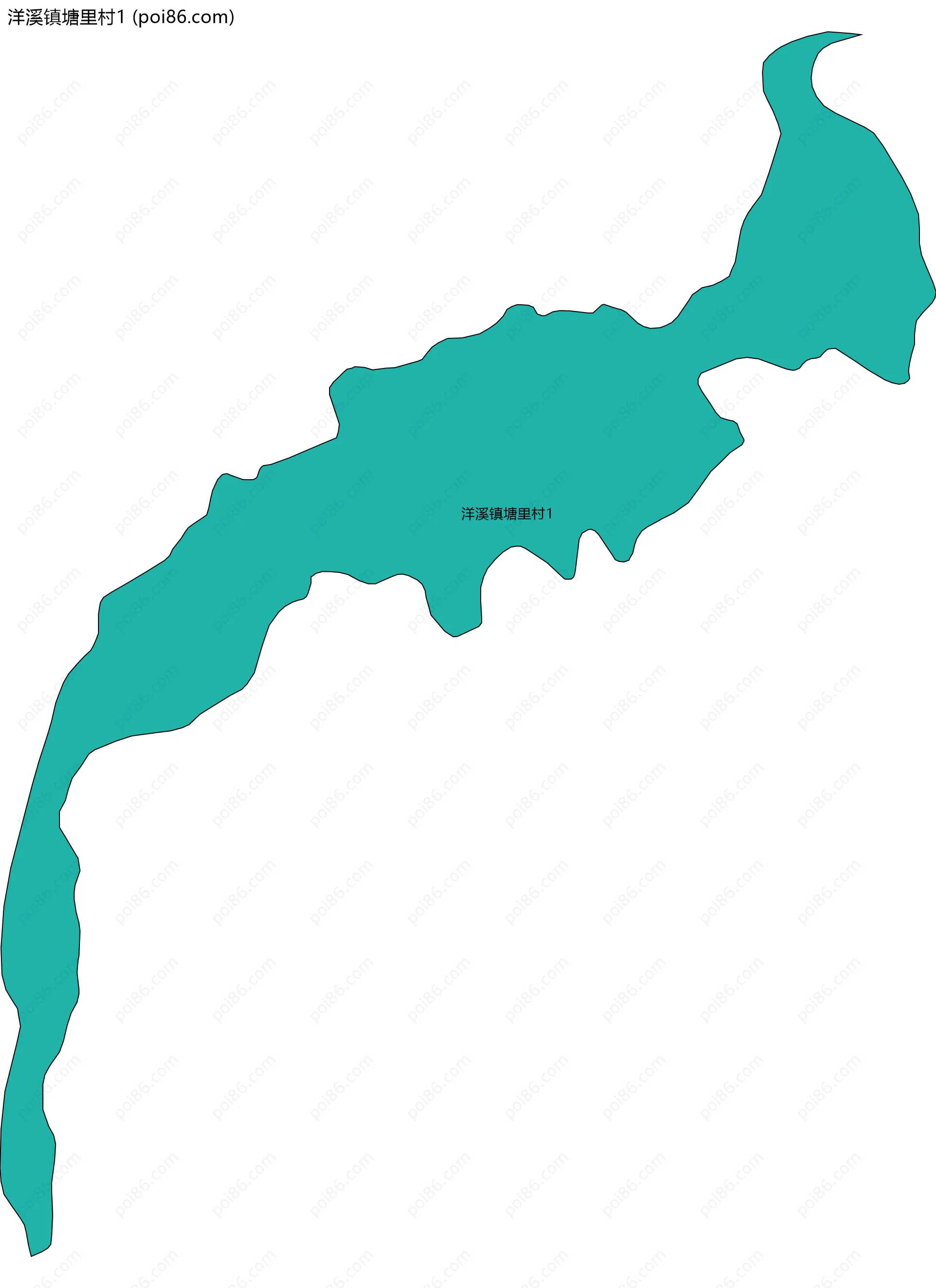 洋溪镇塘里村1边界地图