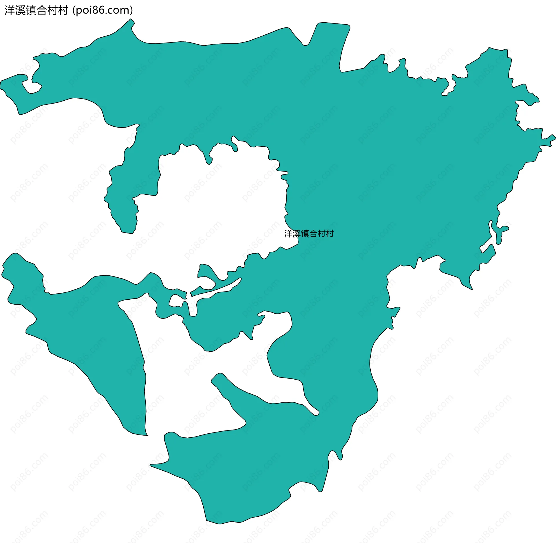 洋溪镇合村村边界地图