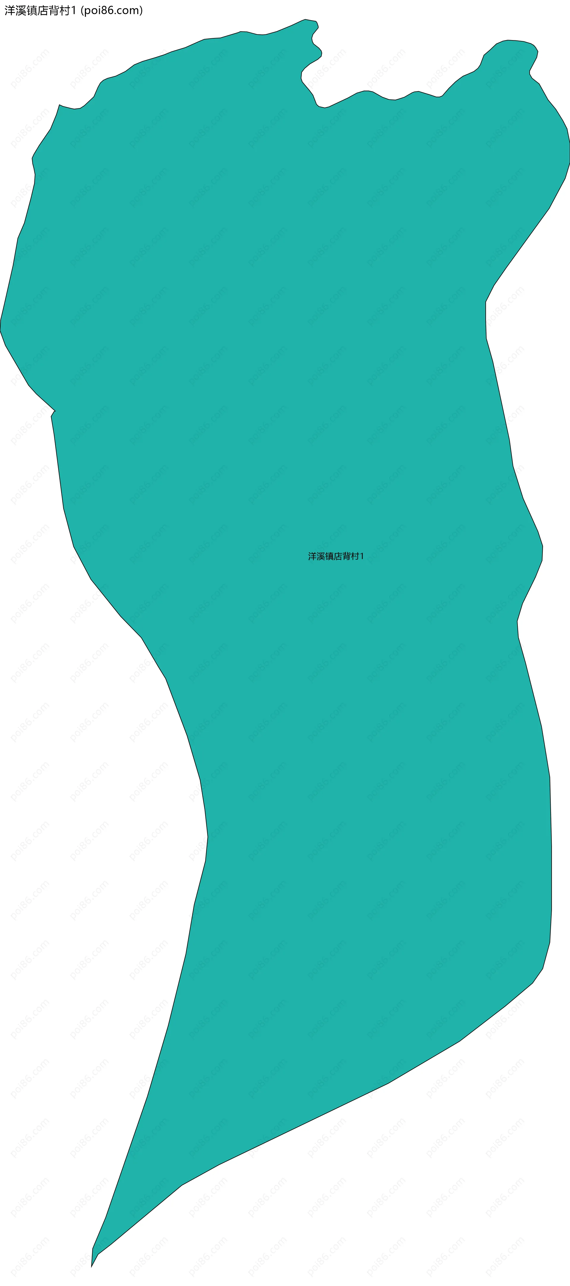 洋溪镇店背村1边界地图