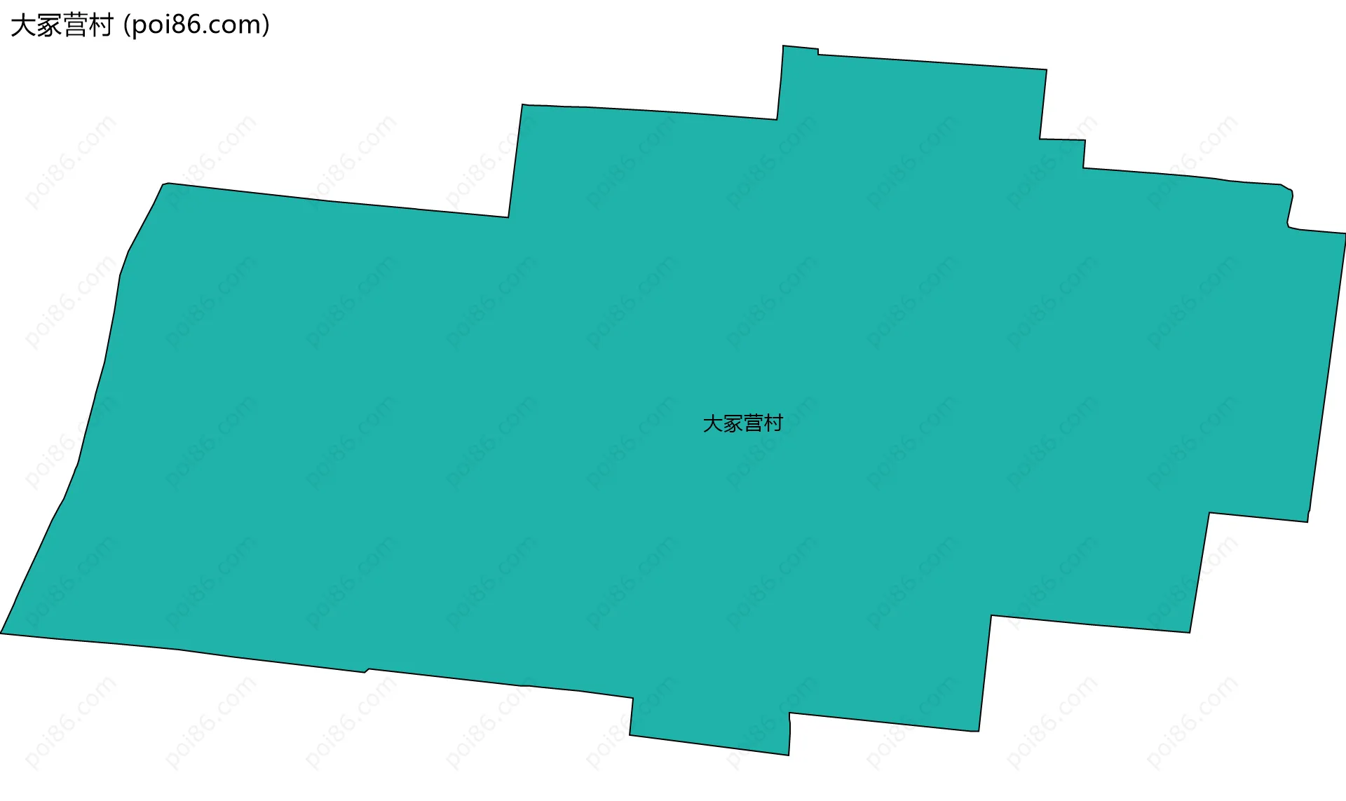 大冢营村边界地图