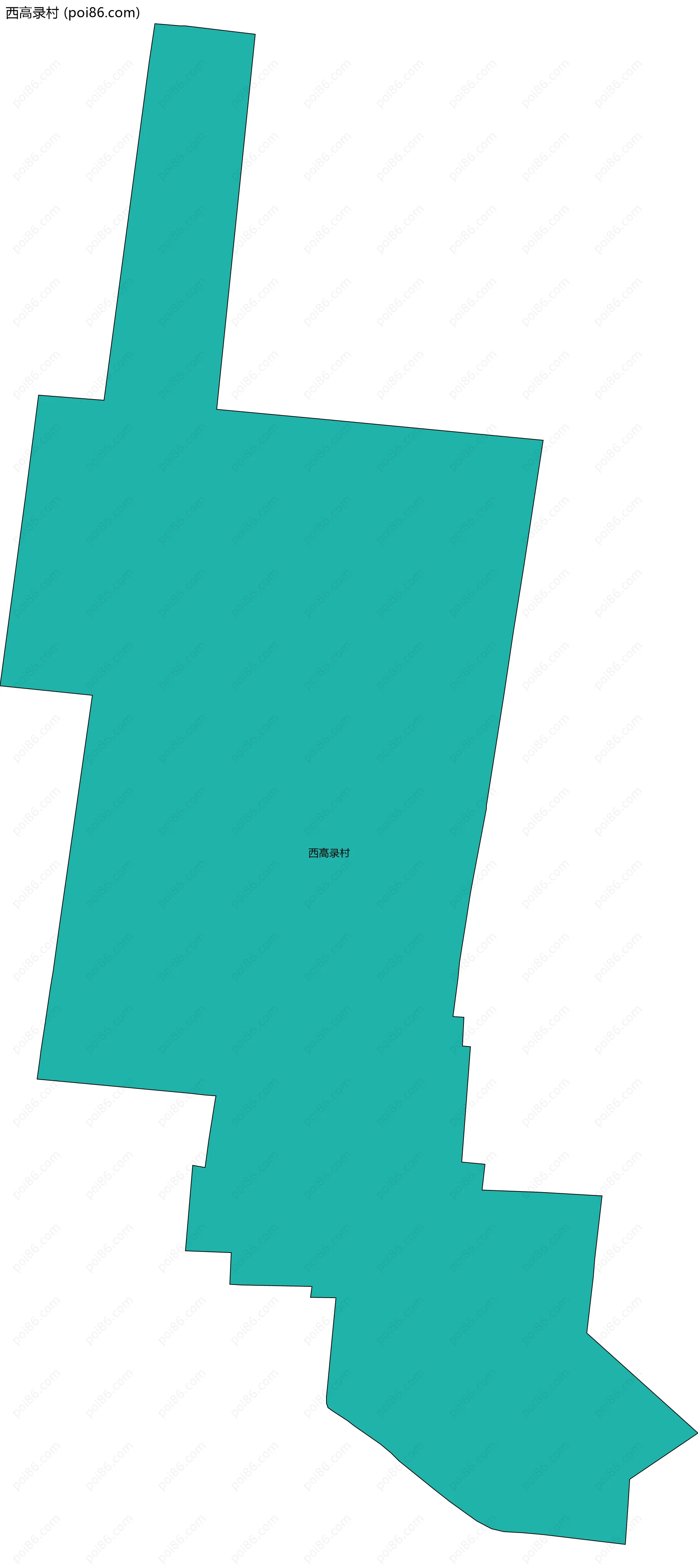 西高录村边界地图