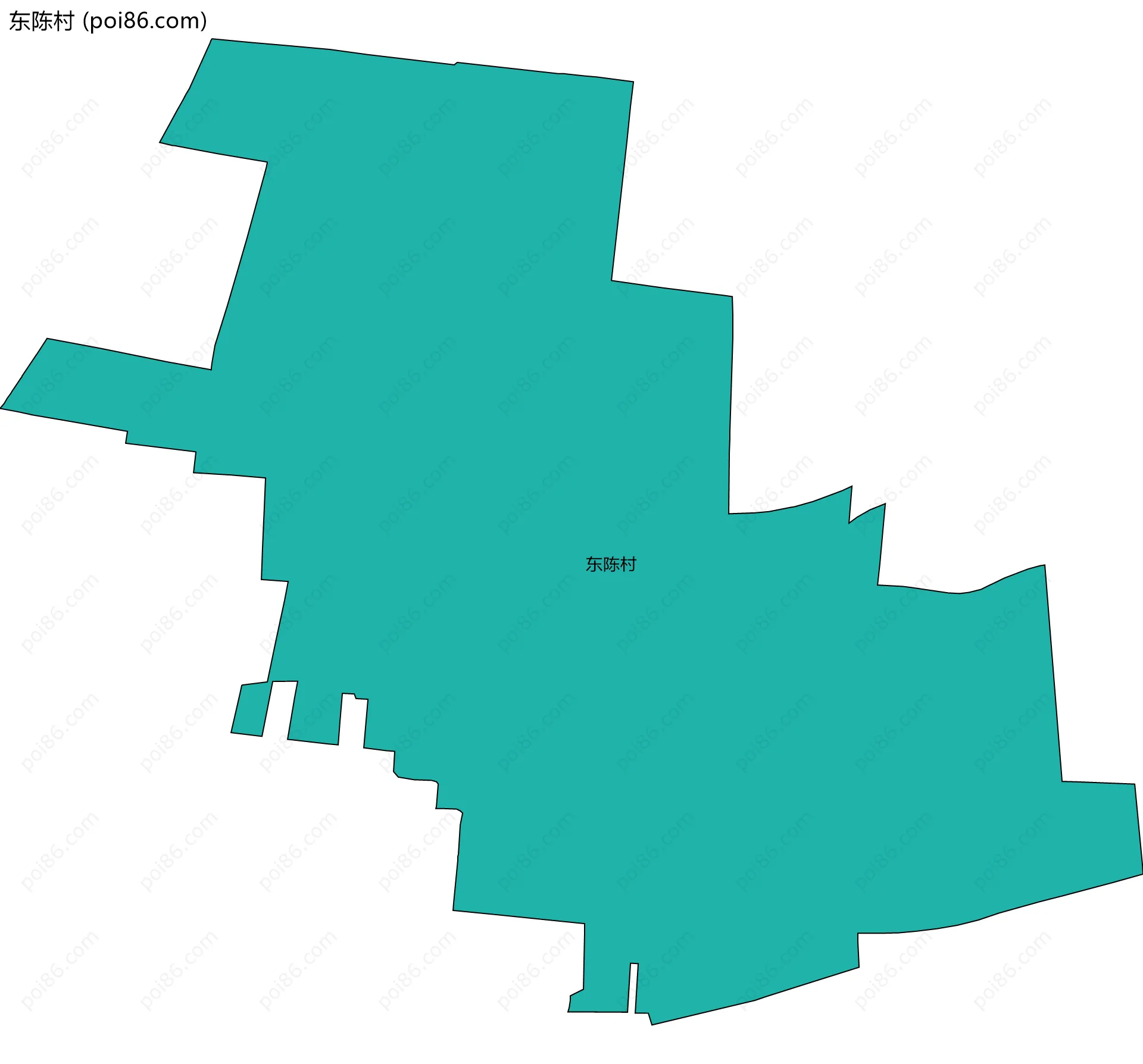 东陈村边界地图