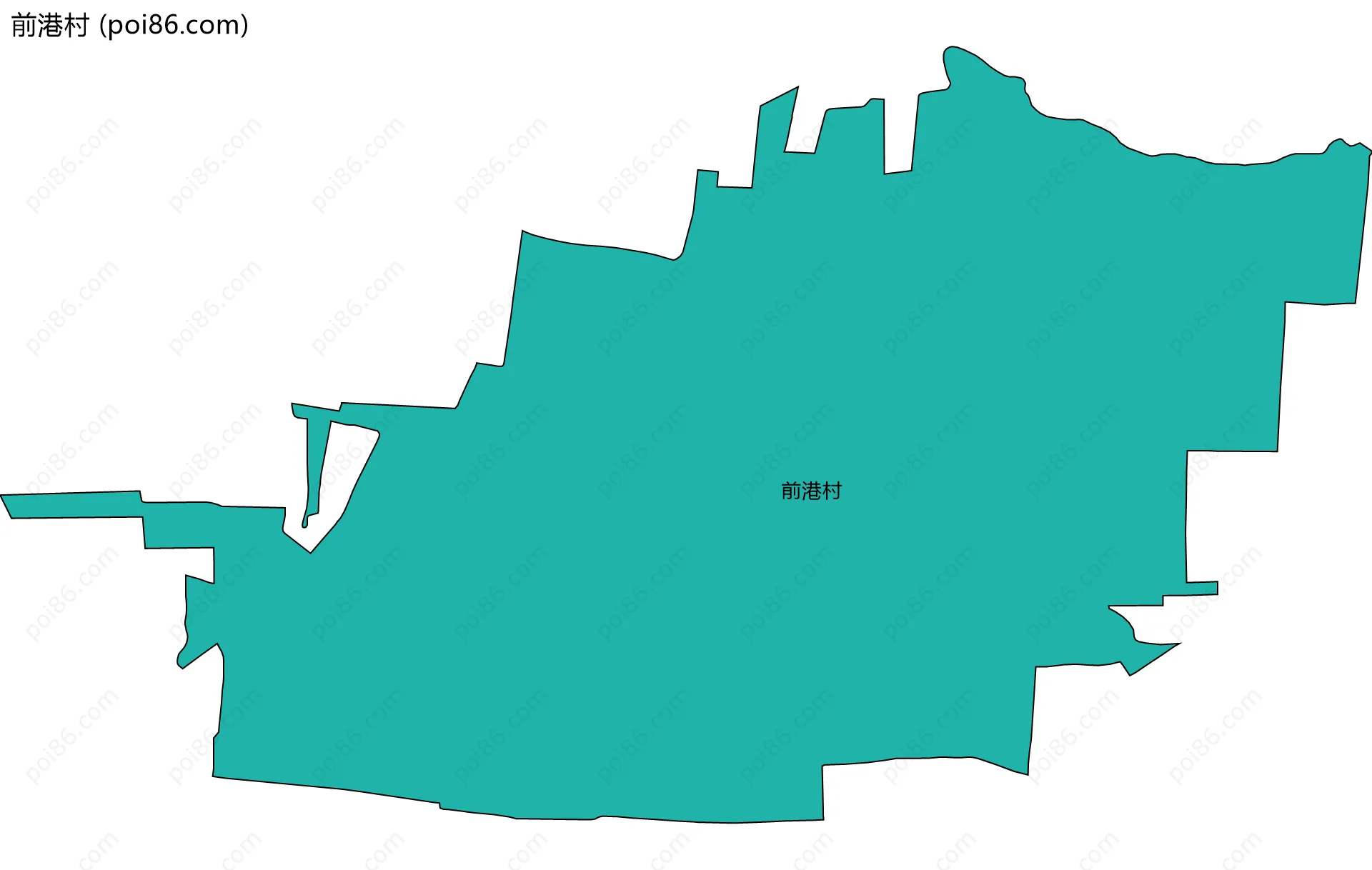 前港村边界地图