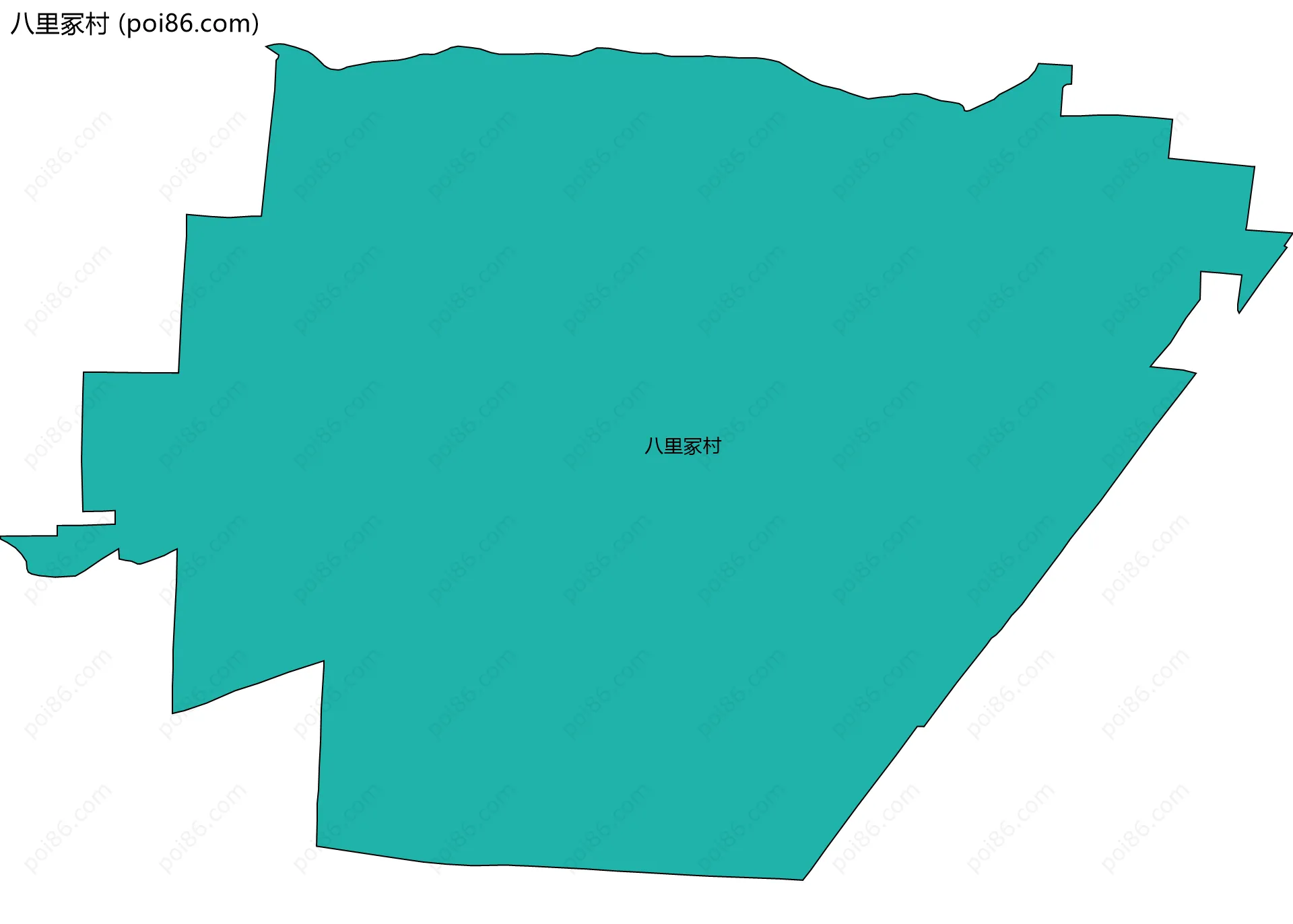 八里冢村边界地图