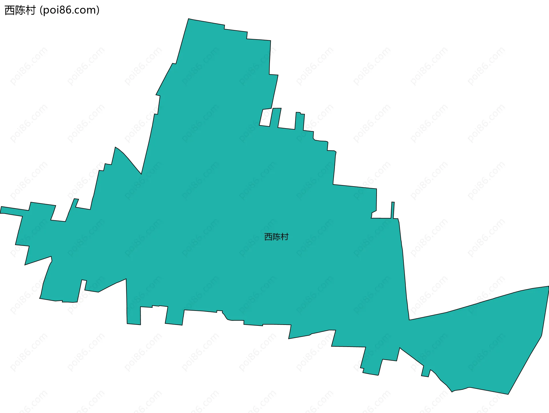 西陈村边界地图