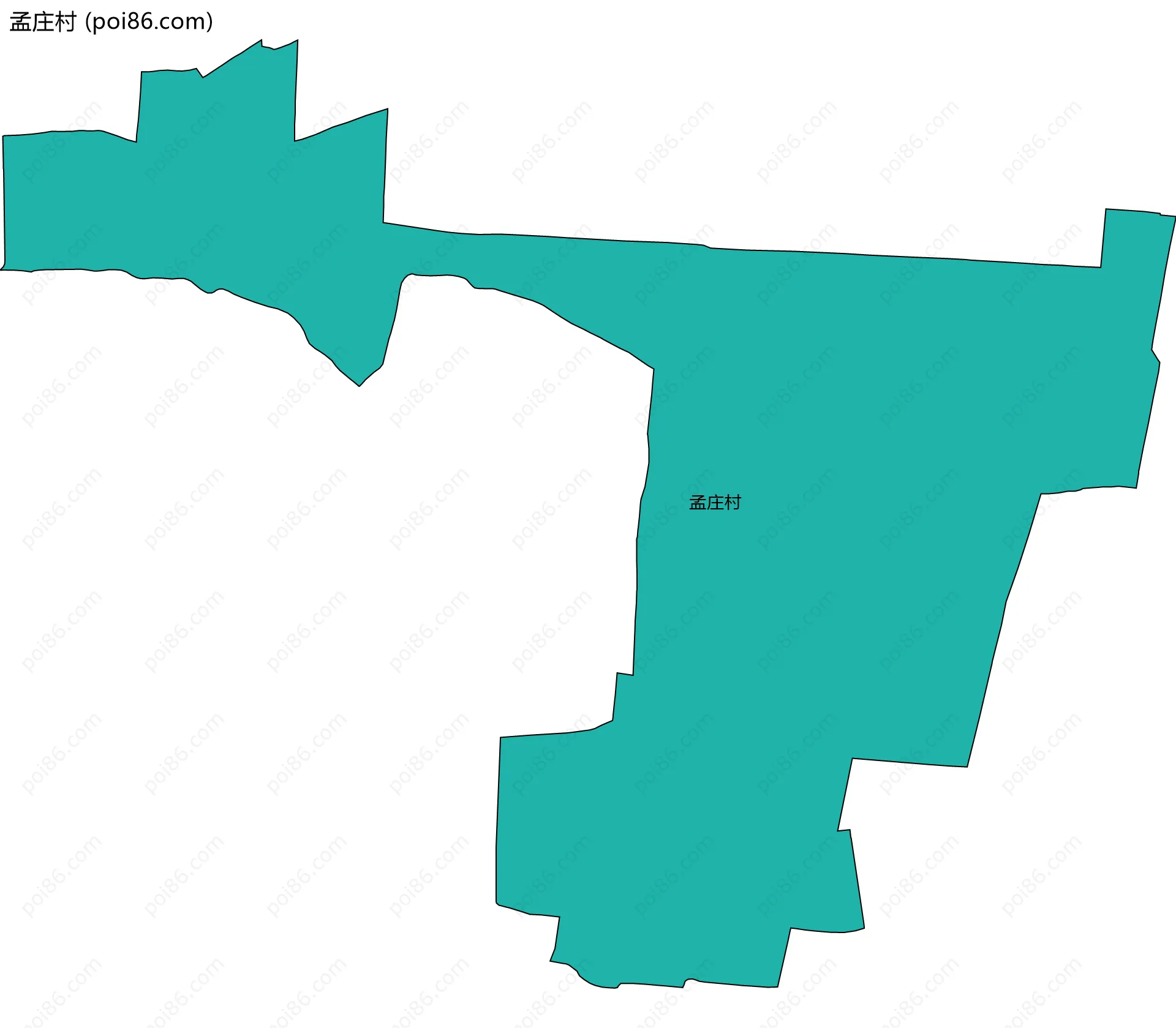 孟庄村边界地图