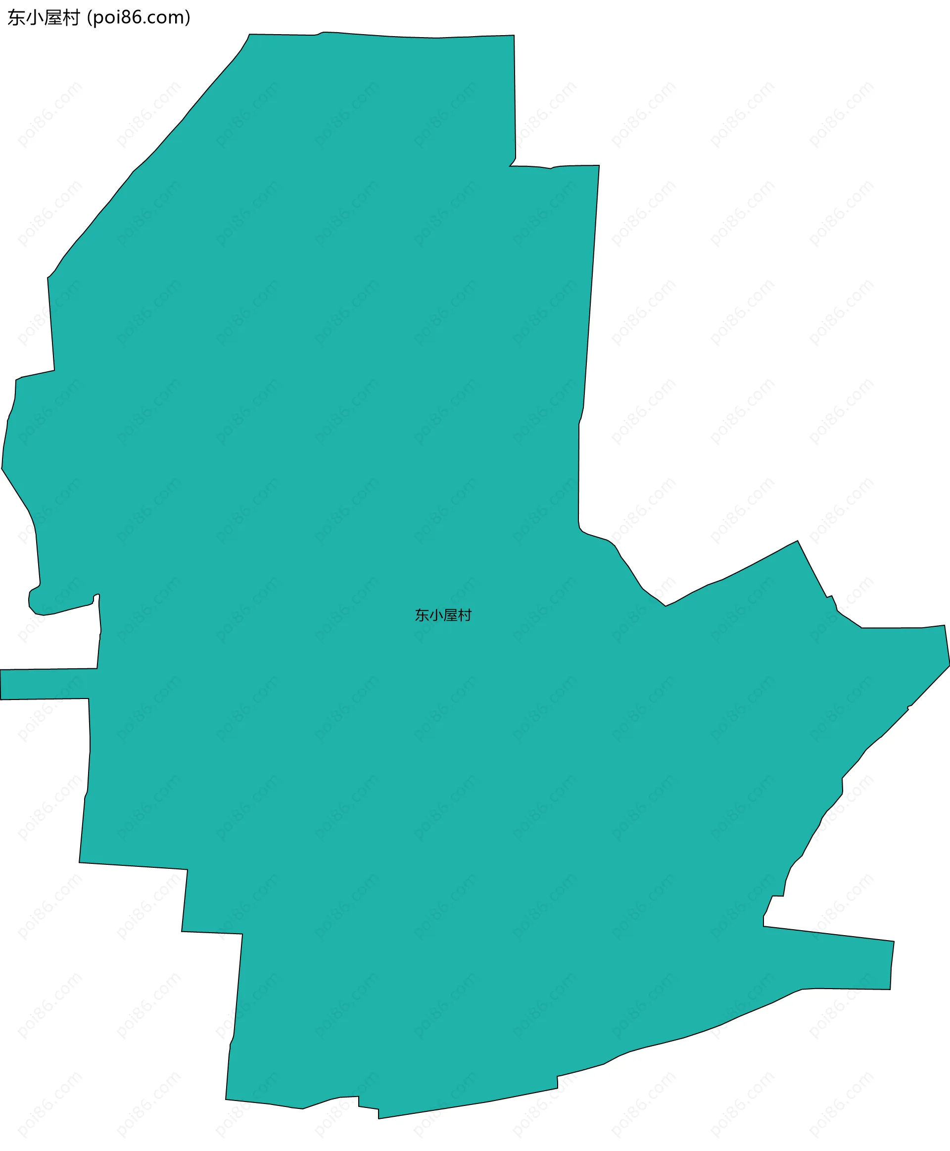 东小屋村边界地图