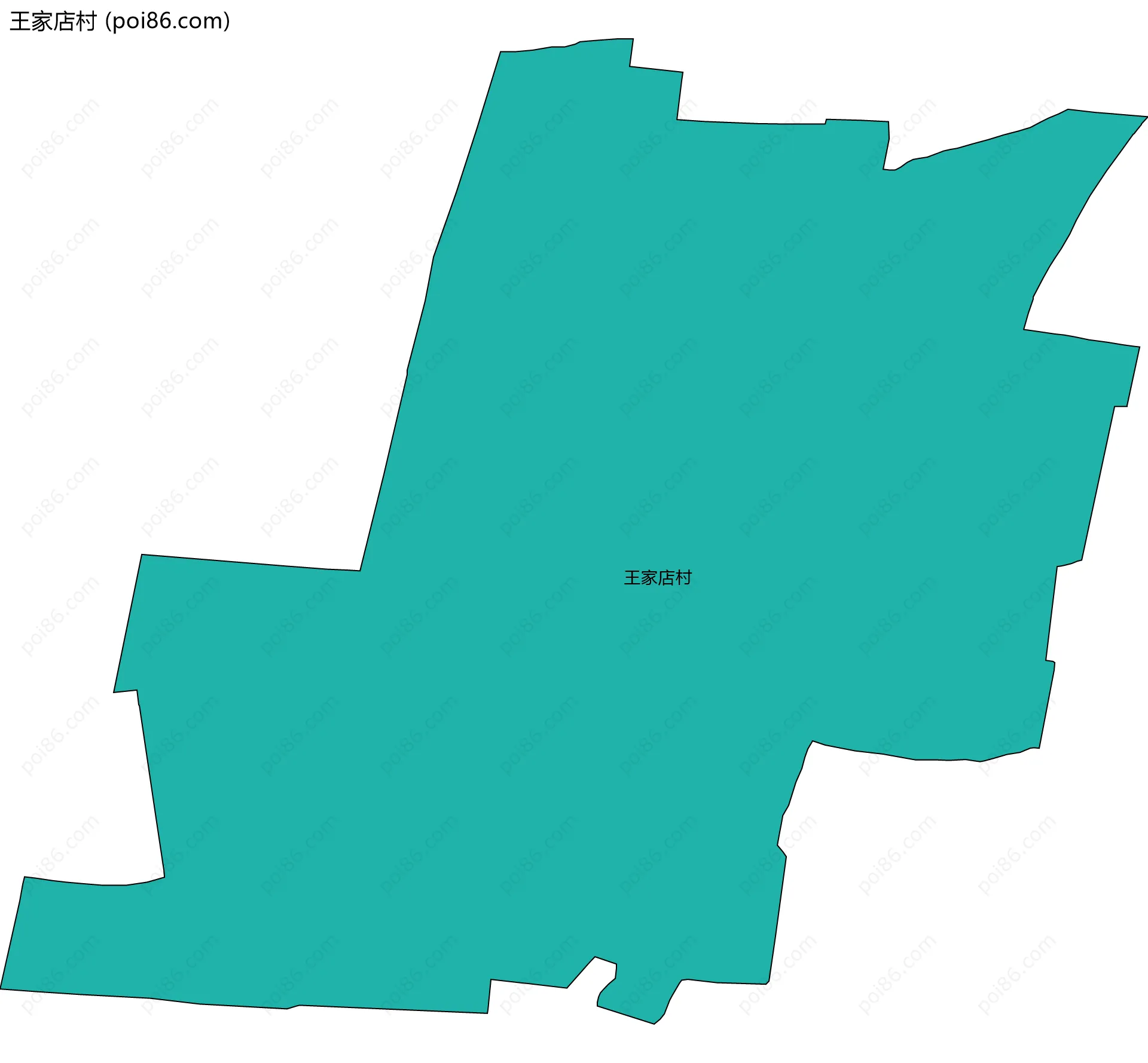 王家店村边界地图
