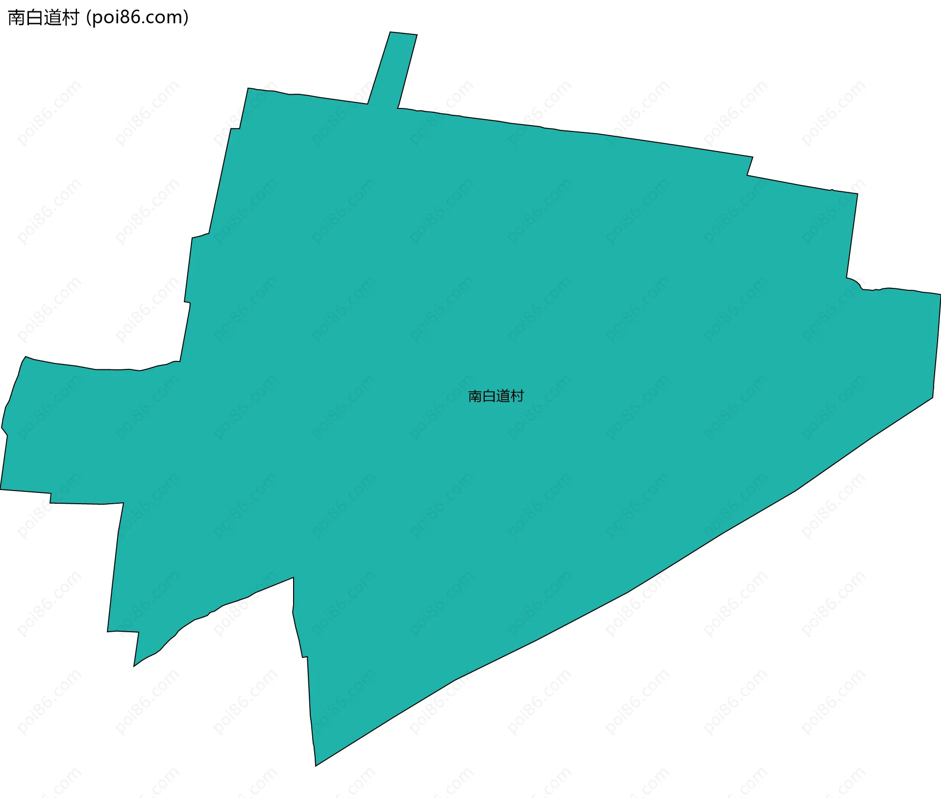 南白道村边界地图
