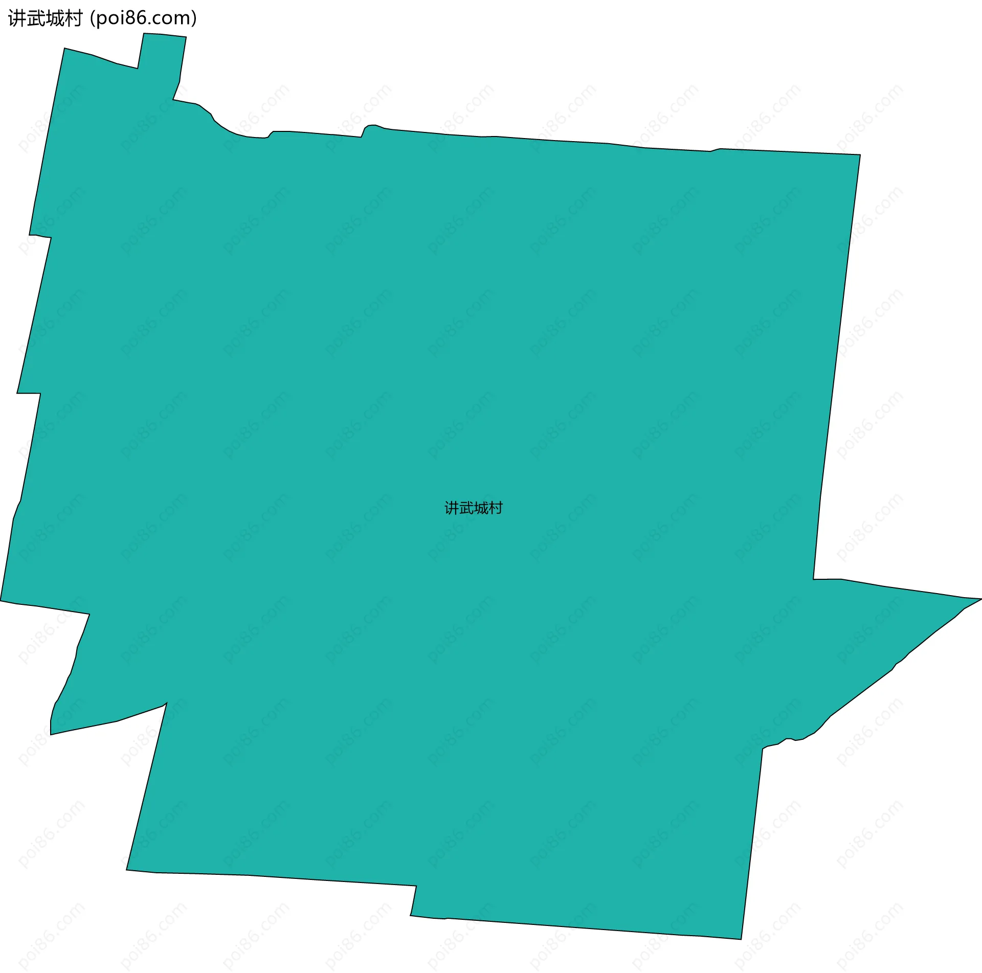 讲武城村边界地图