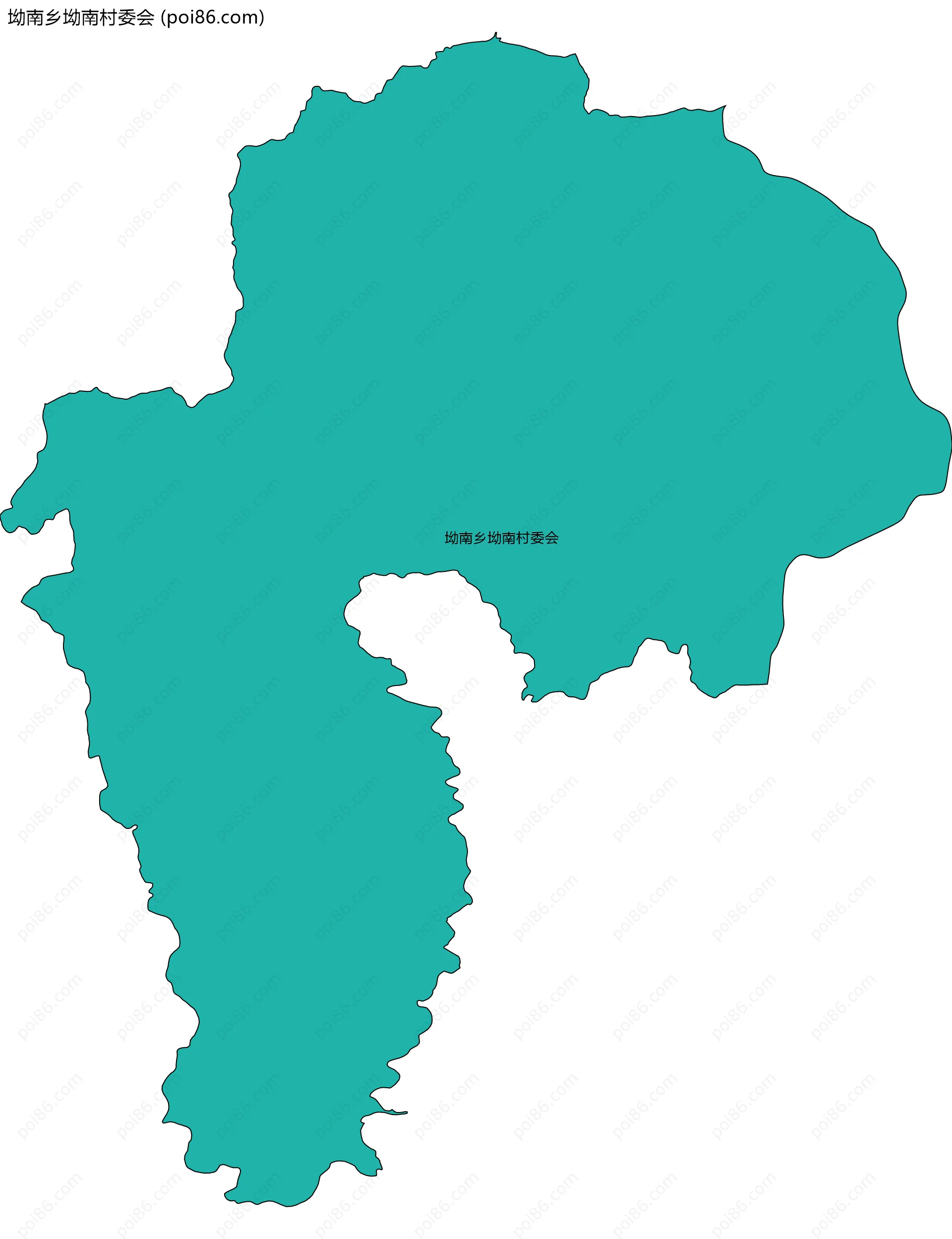 坳南乡坳南村委会边界地图