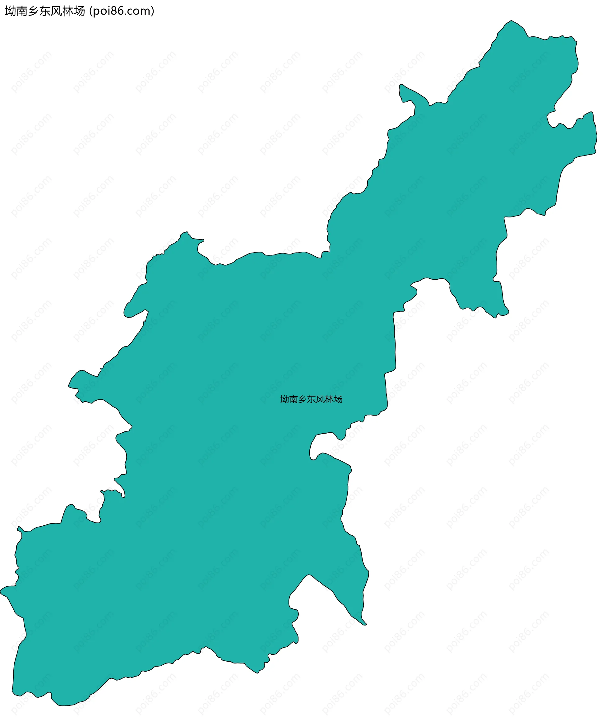 坳南乡东风林场边界地图