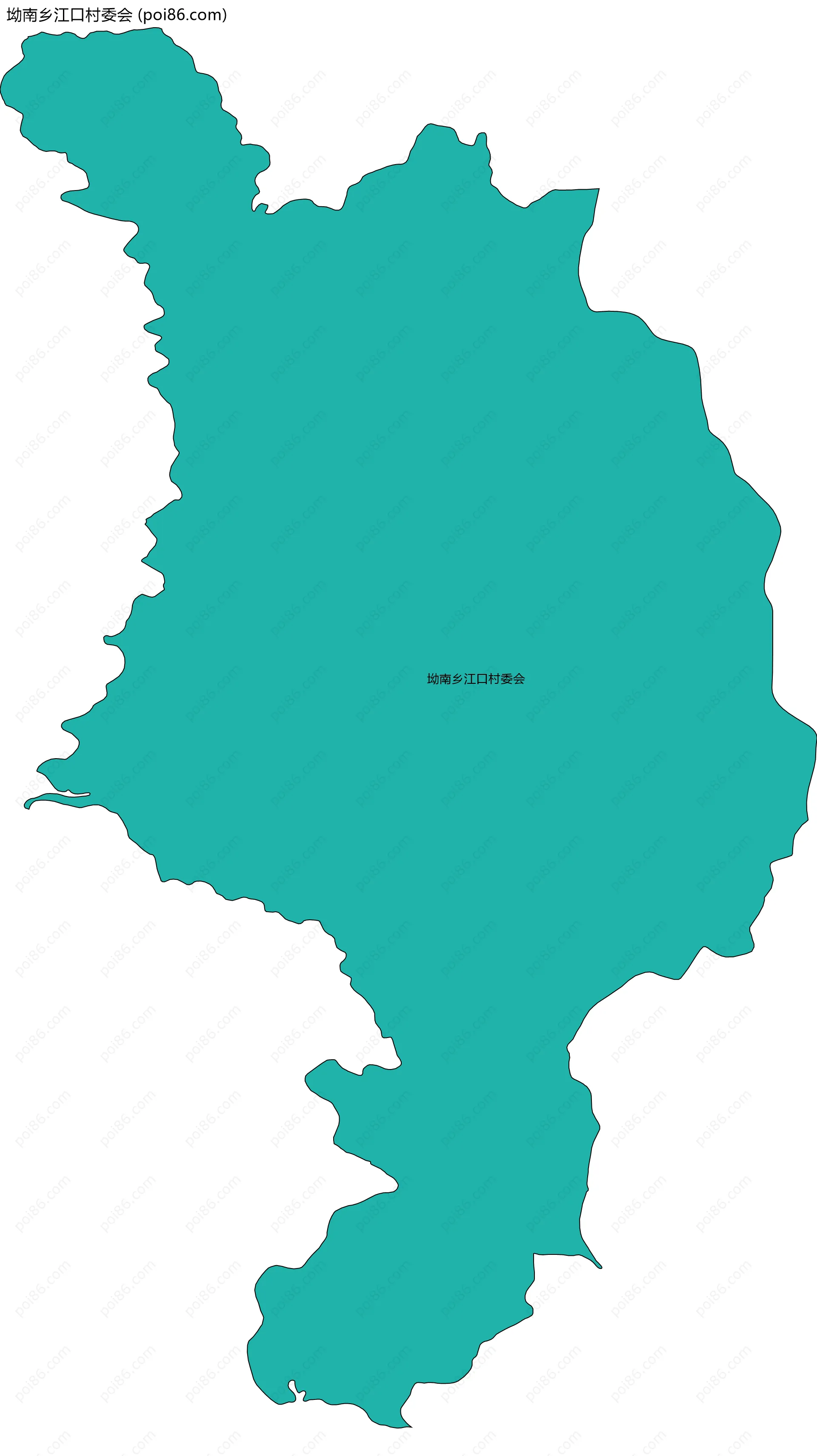 坳南乡江口村委会边界地图
