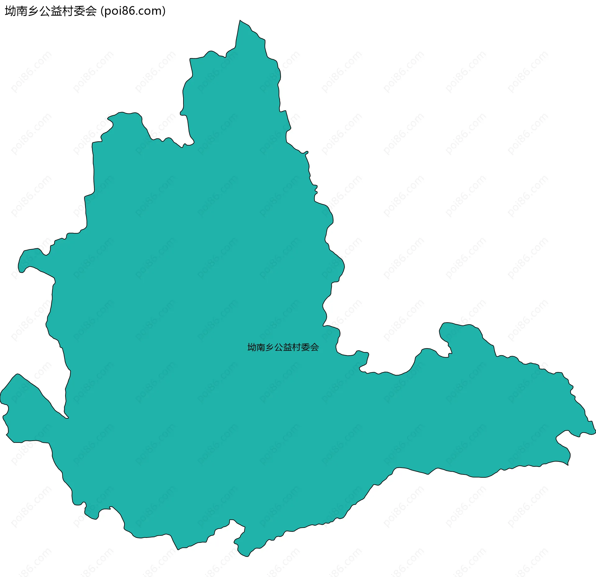 坳南乡公益村委会边界地图