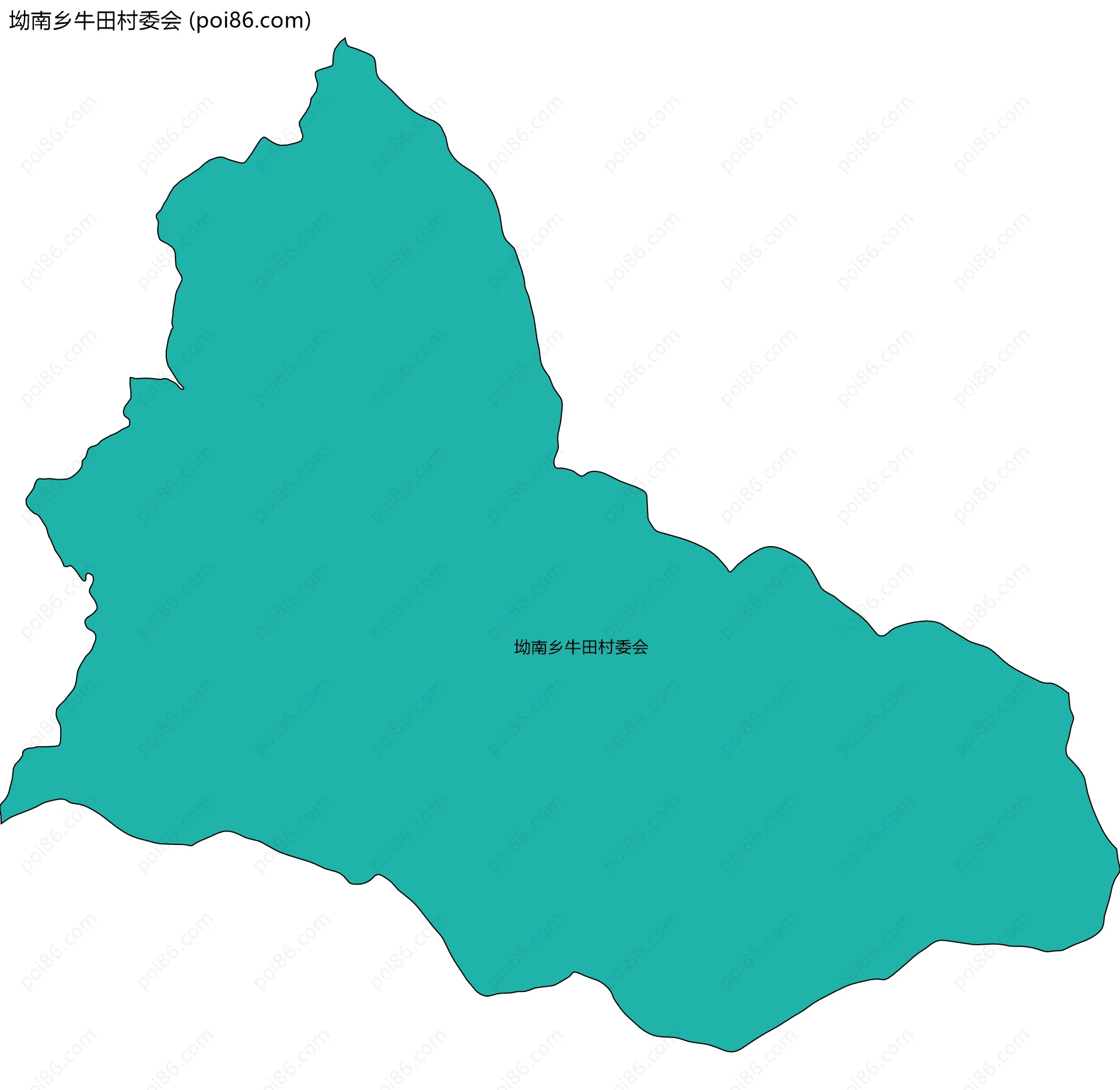 坳南乡牛田村委会边界地图
