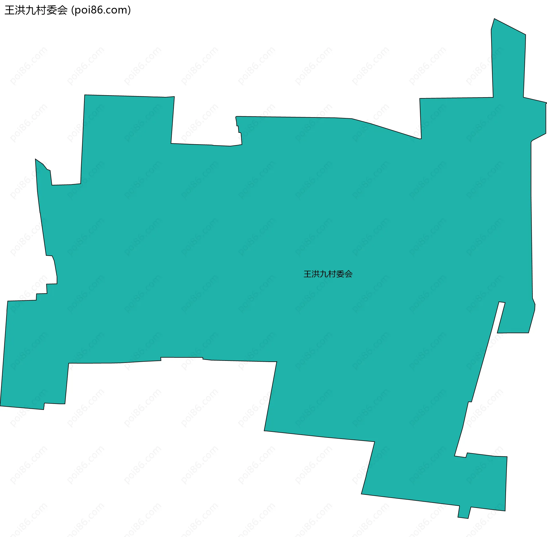 王洪九村委会边界地图