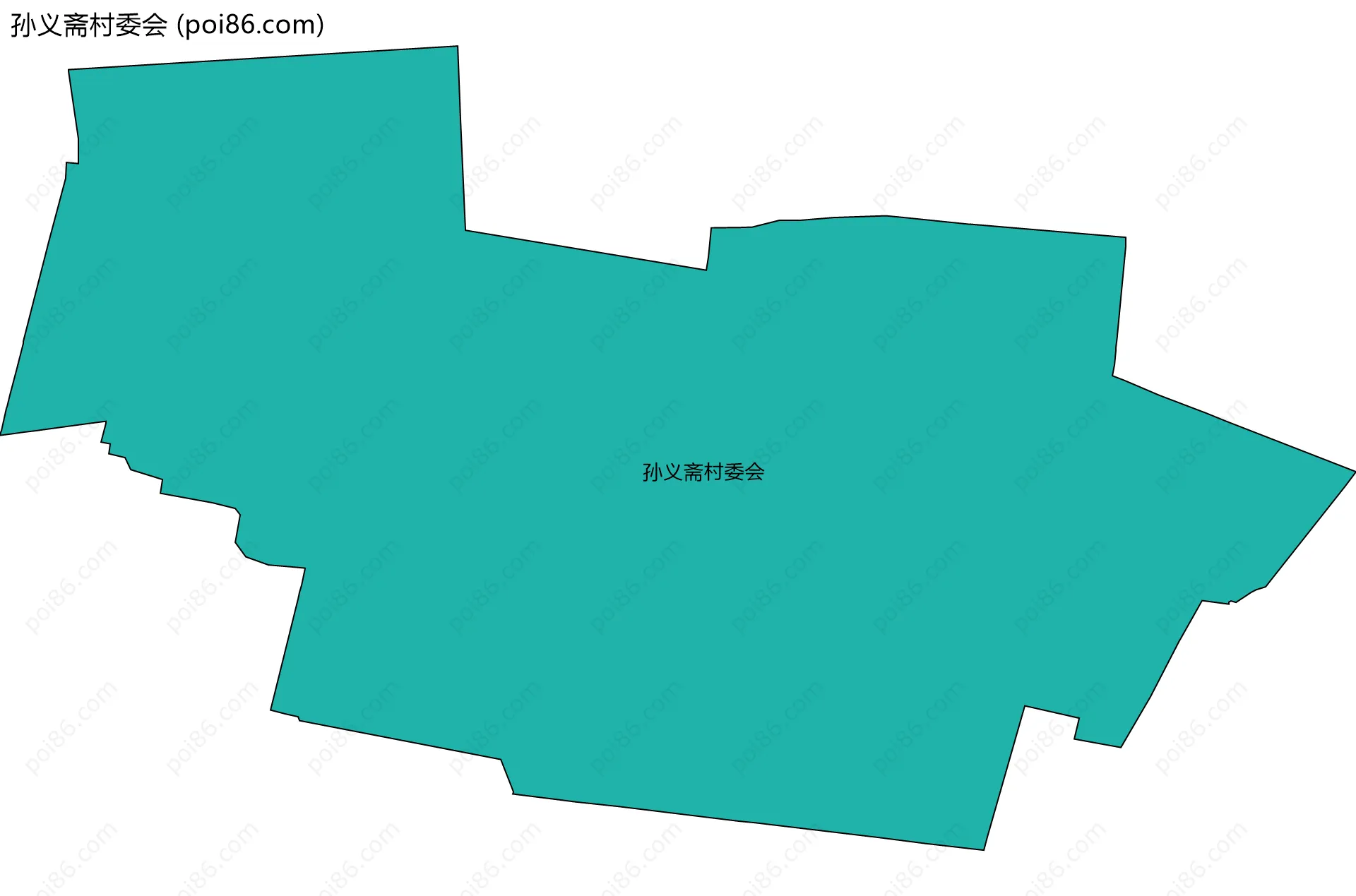孙义斋村委会边界地图