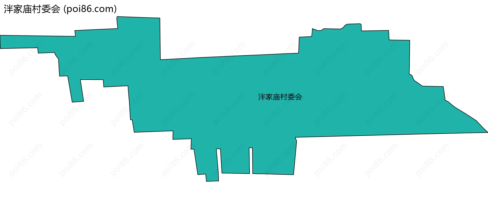 泮家庙村委会边界地图
