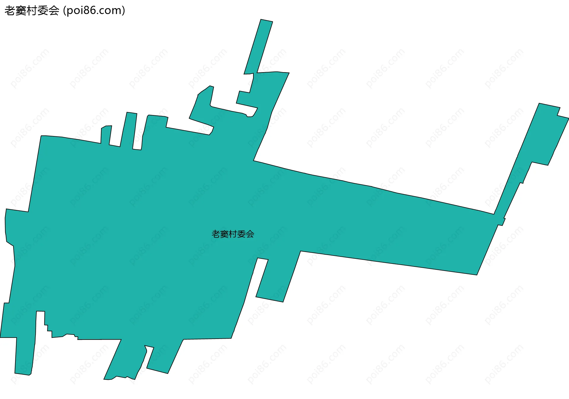 老窦村委会边界地图