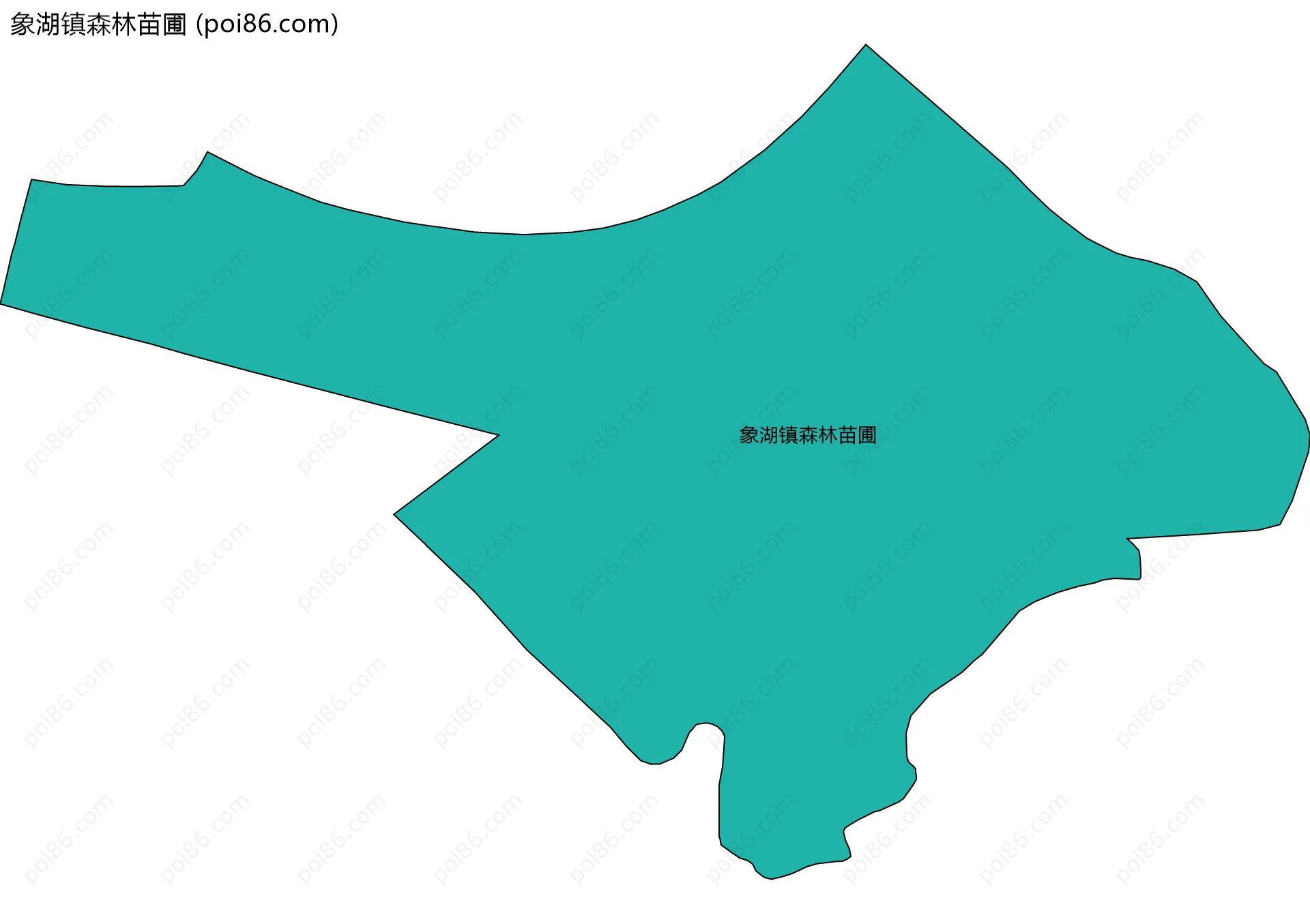 象湖镇森林苗圃边界地图