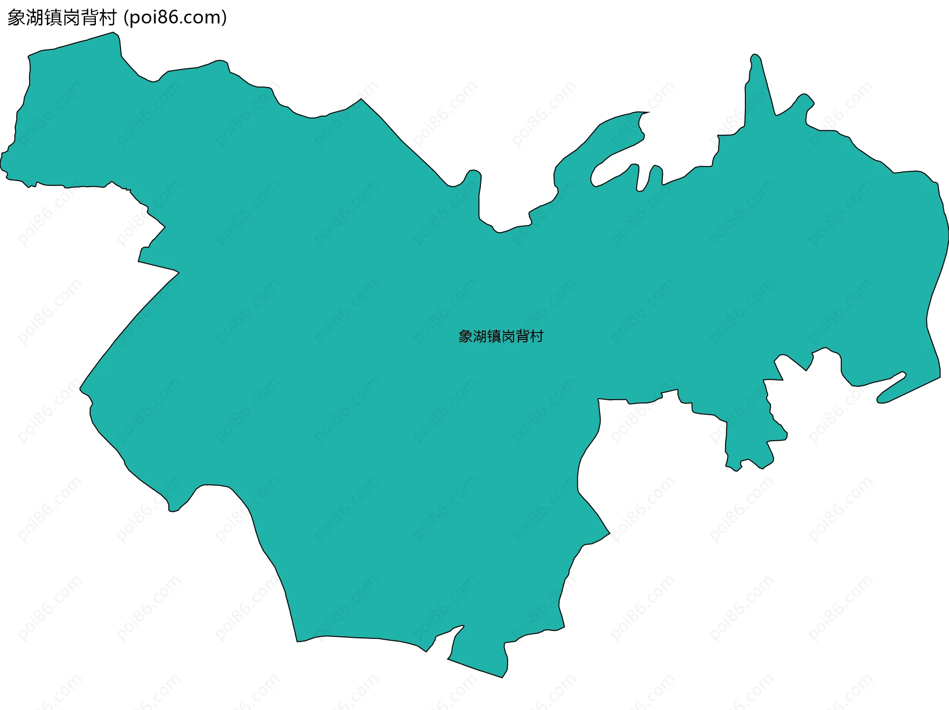 象湖镇岗背村边界地图