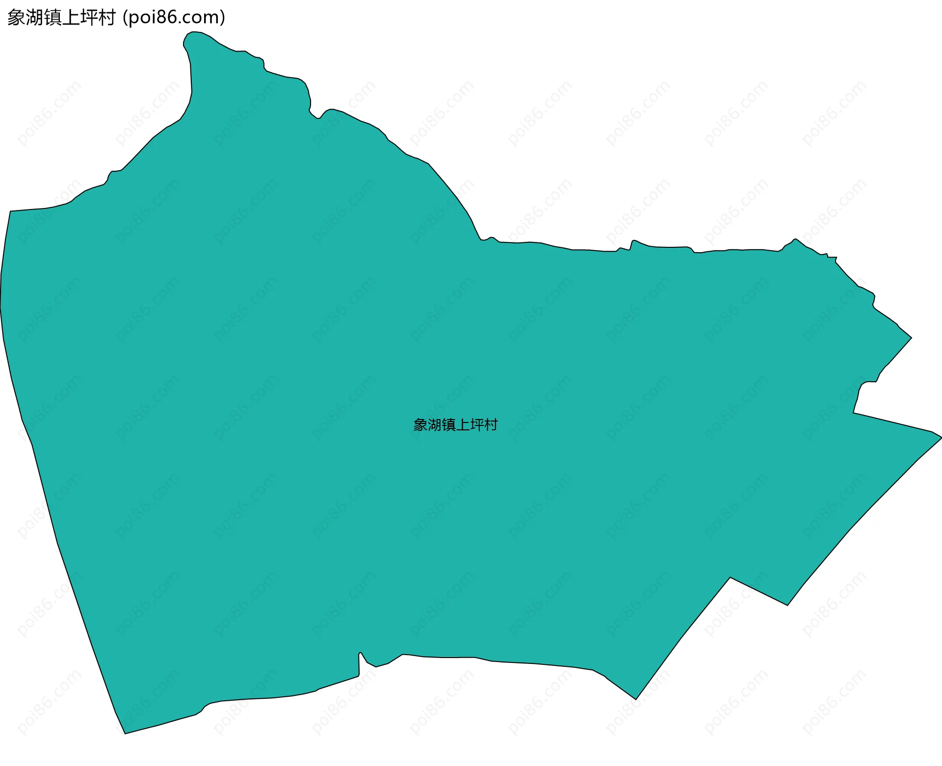 象湖镇上坪村边界地图