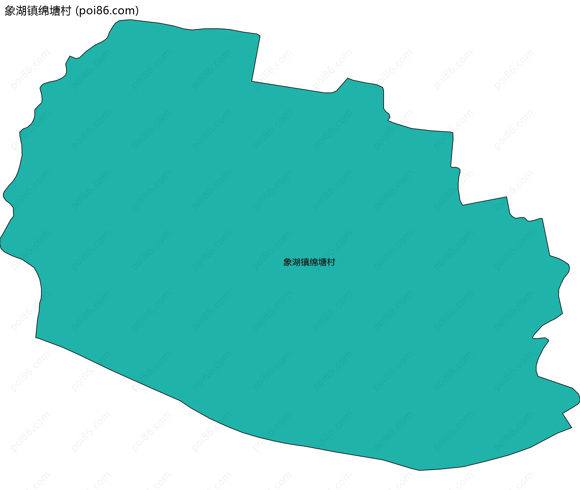 象湖镇绵塘村边界地图