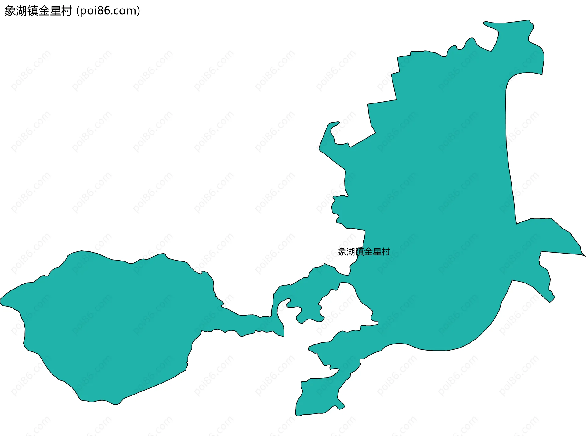 象湖镇金星村边界地图
