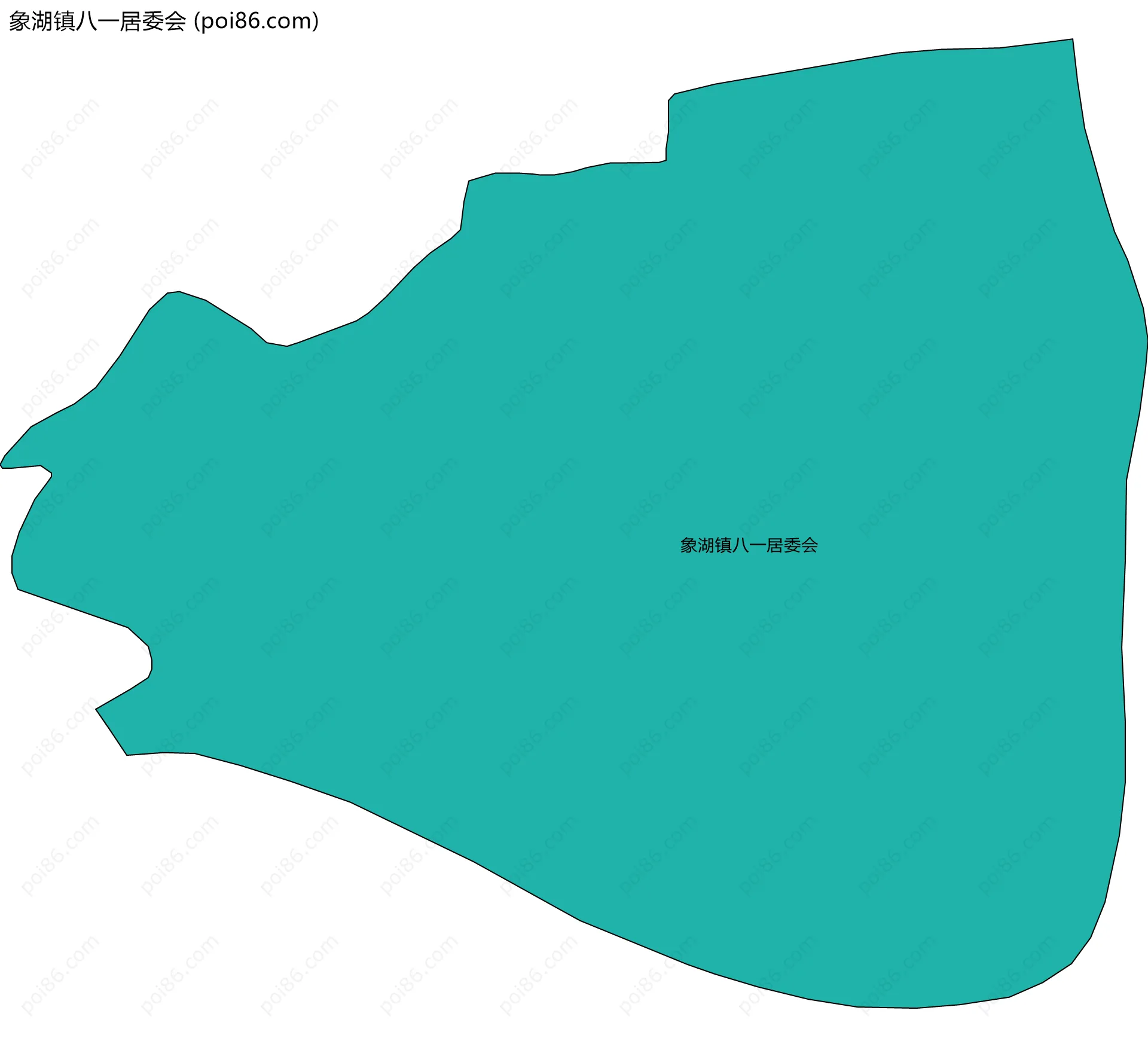 象湖镇八一居委会边界地图