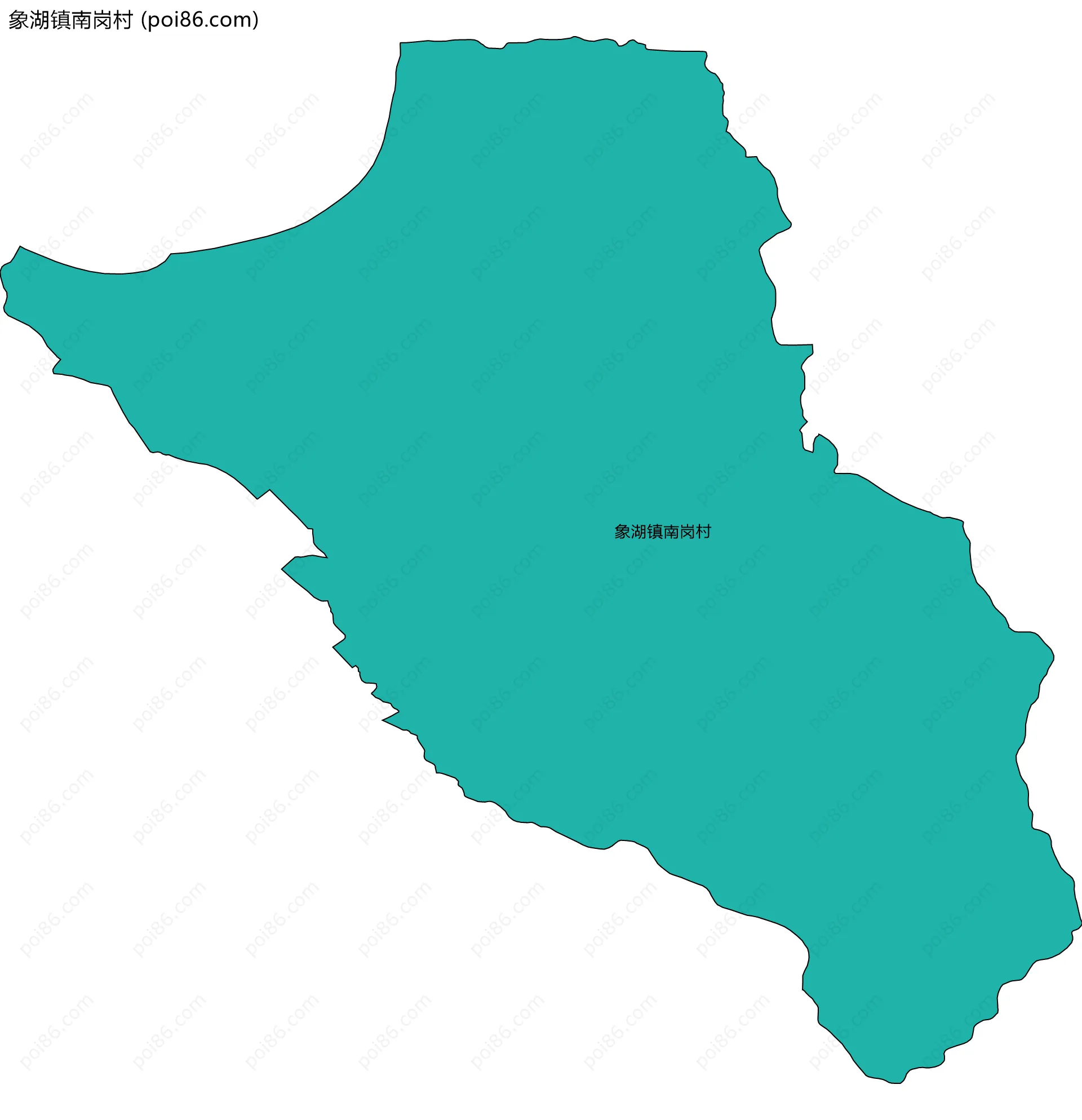 象湖镇南岗村边界地图