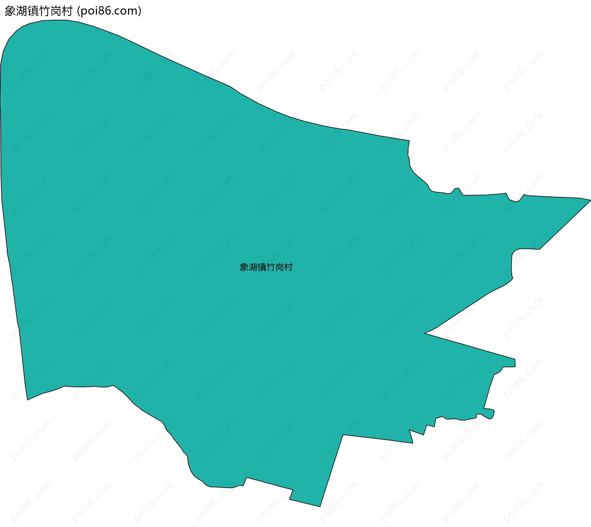 象湖镇竹岗村边界地图