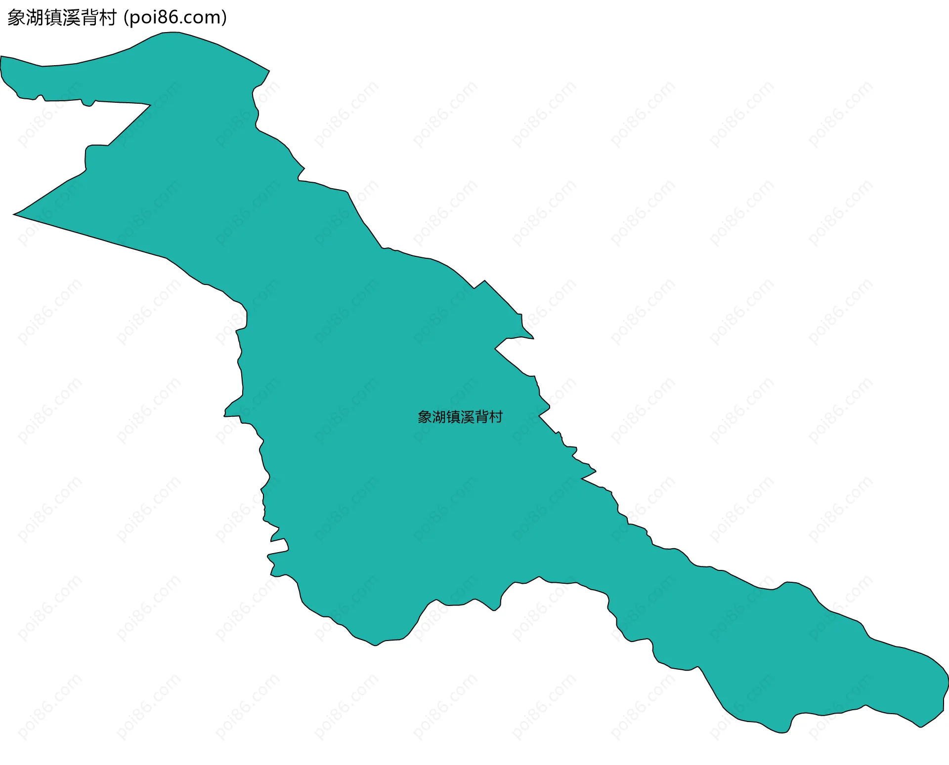 象湖镇溪背村边界地图
