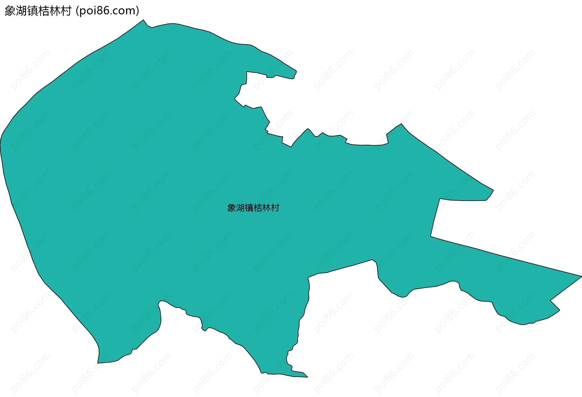 象湖镇桔林村边界地图