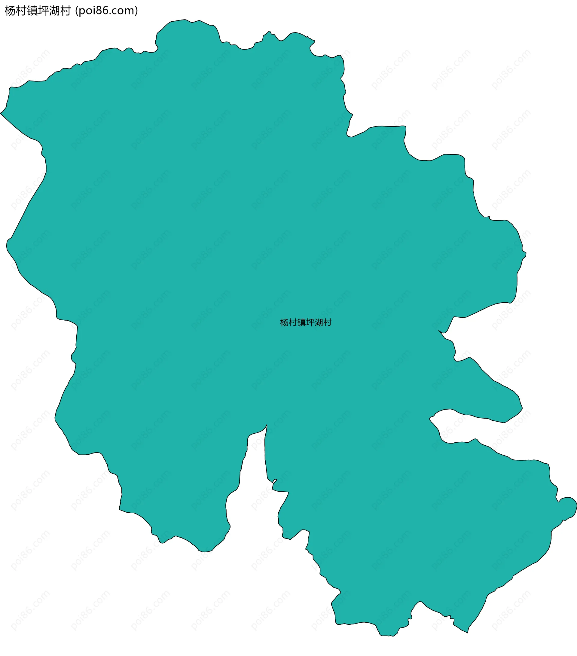 杨村镇坪湖村边界地图