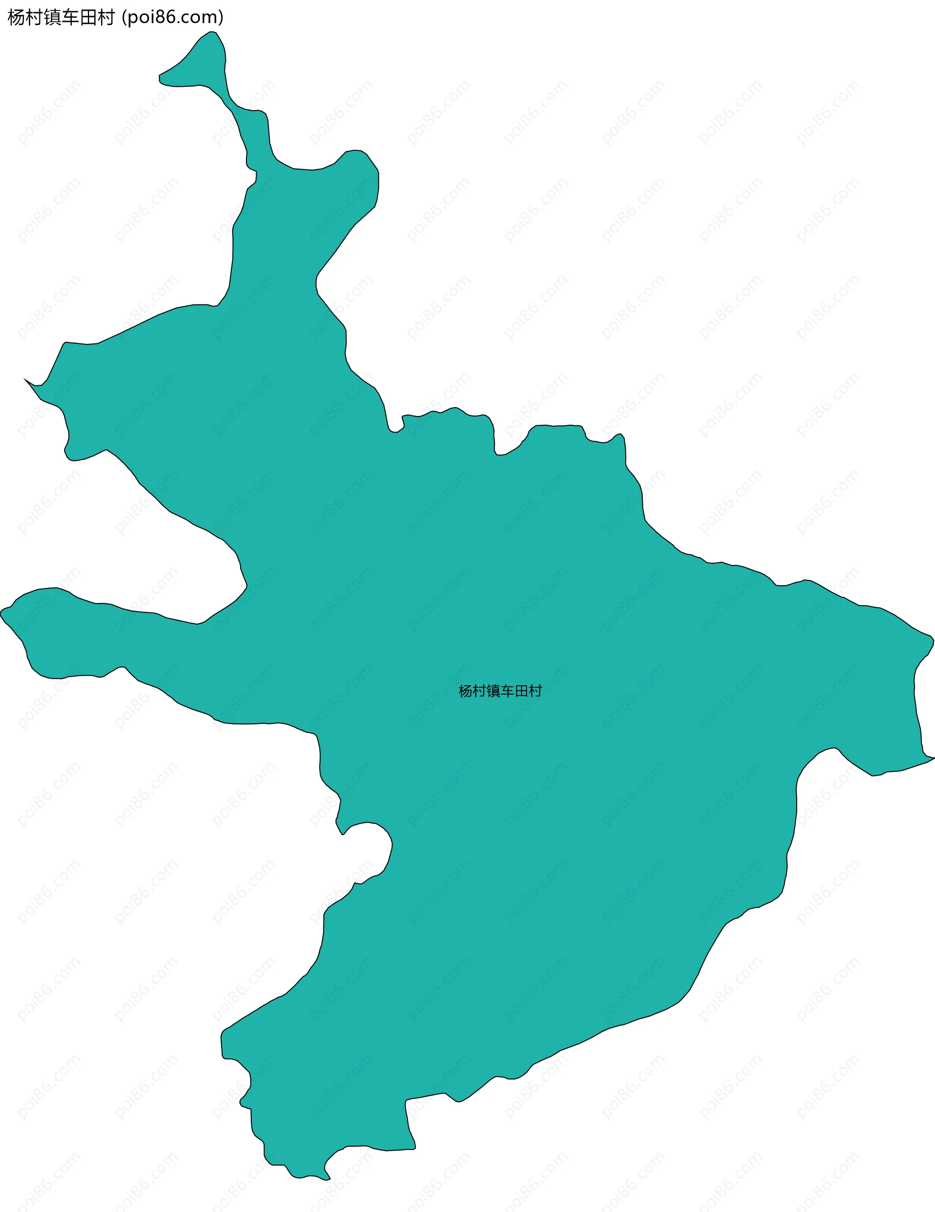 杨村镇车田村边界地图