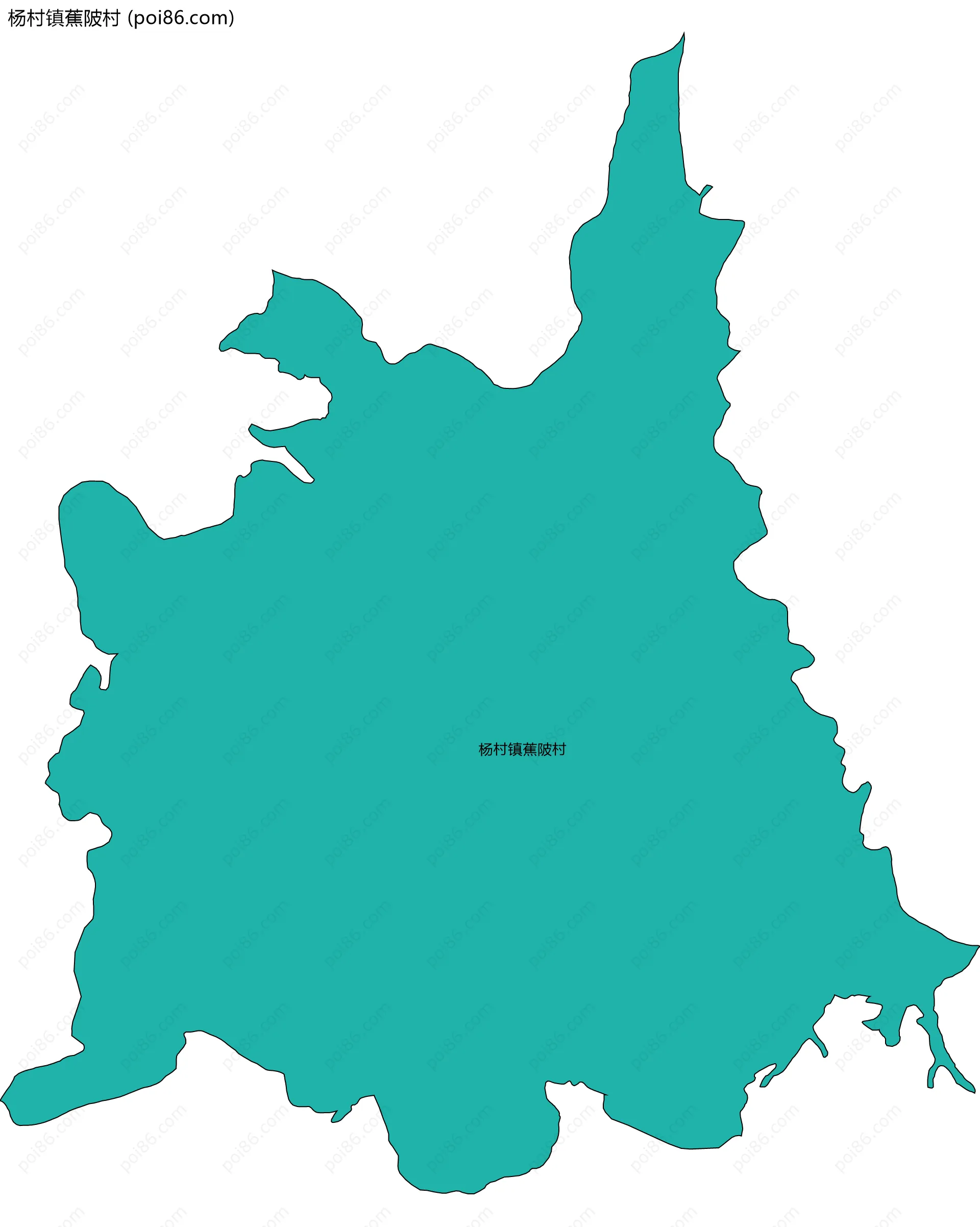 杨村镇蕉陂村边界地图