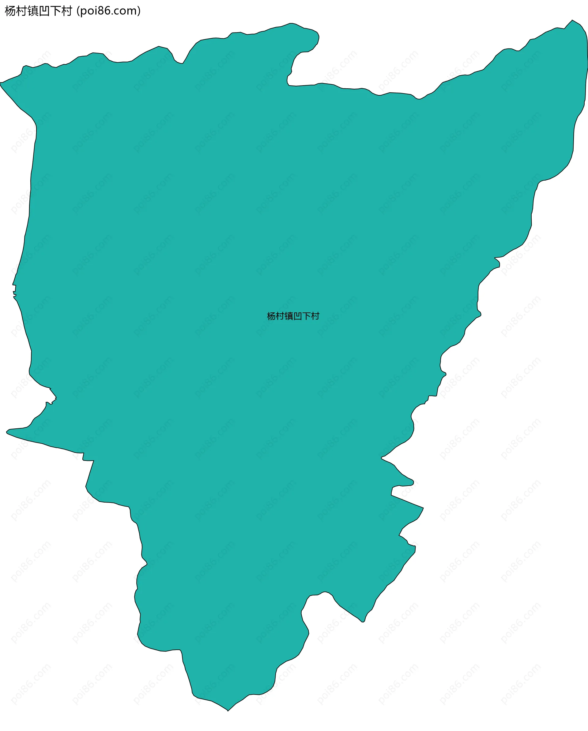 杨村镇凹下村边界地图