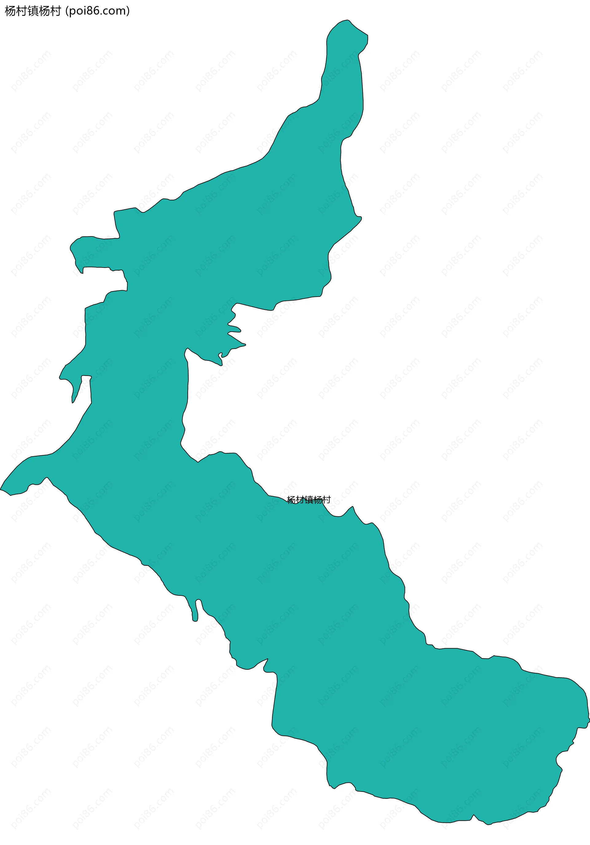 杨村镇杨村边界地图