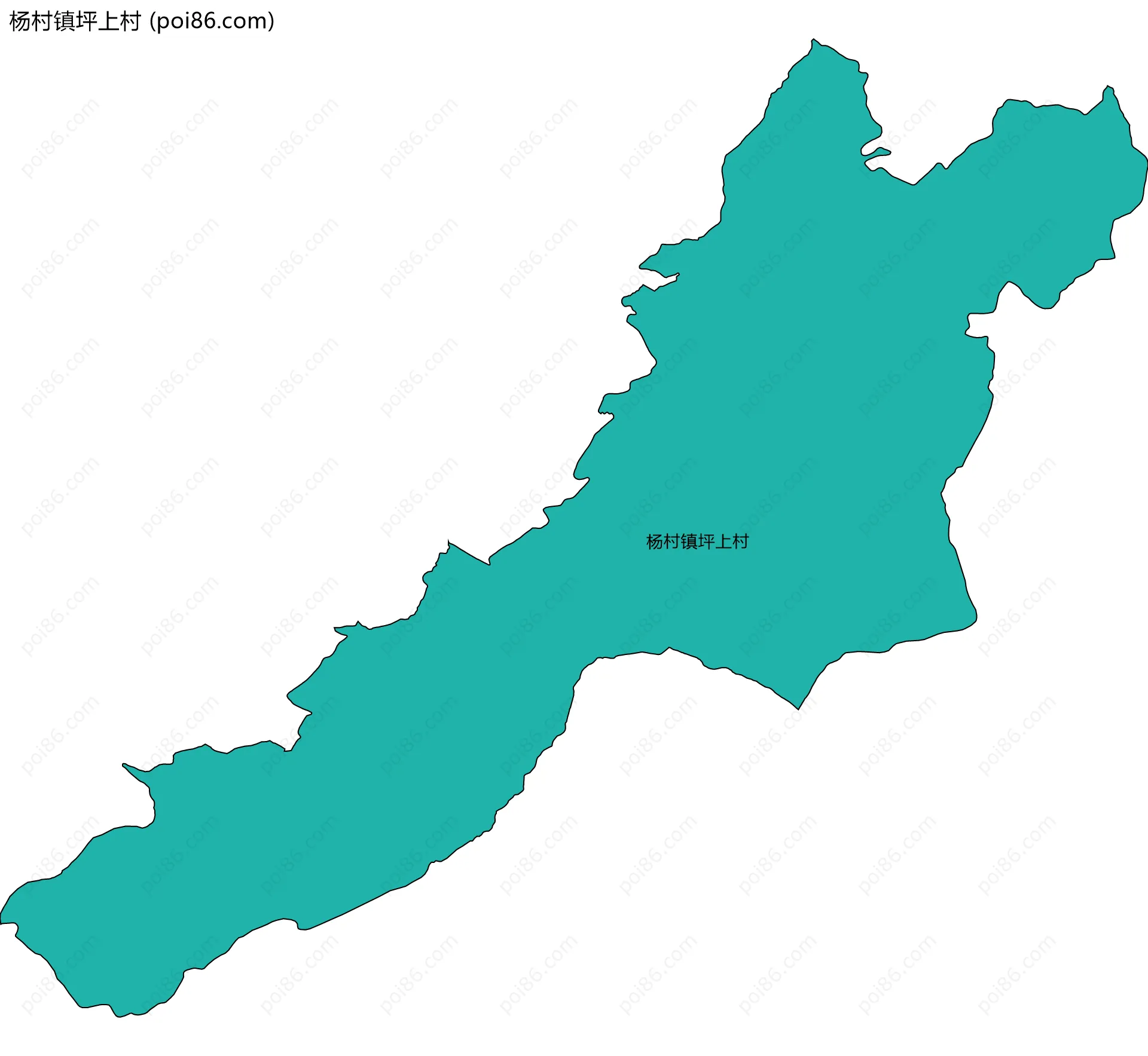 杨村镇坪上村边界地图