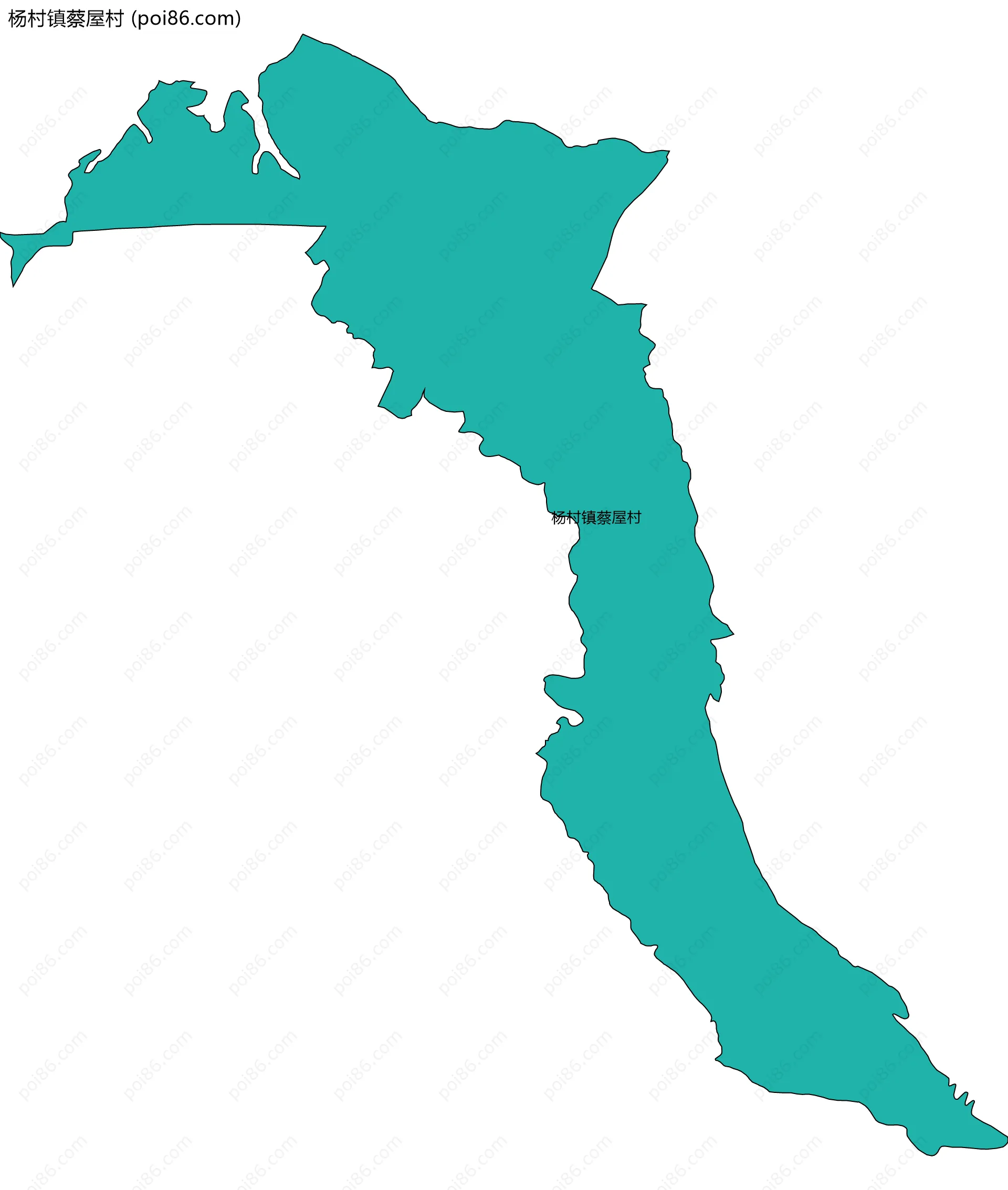 杨村镇蔡屋村边界地图