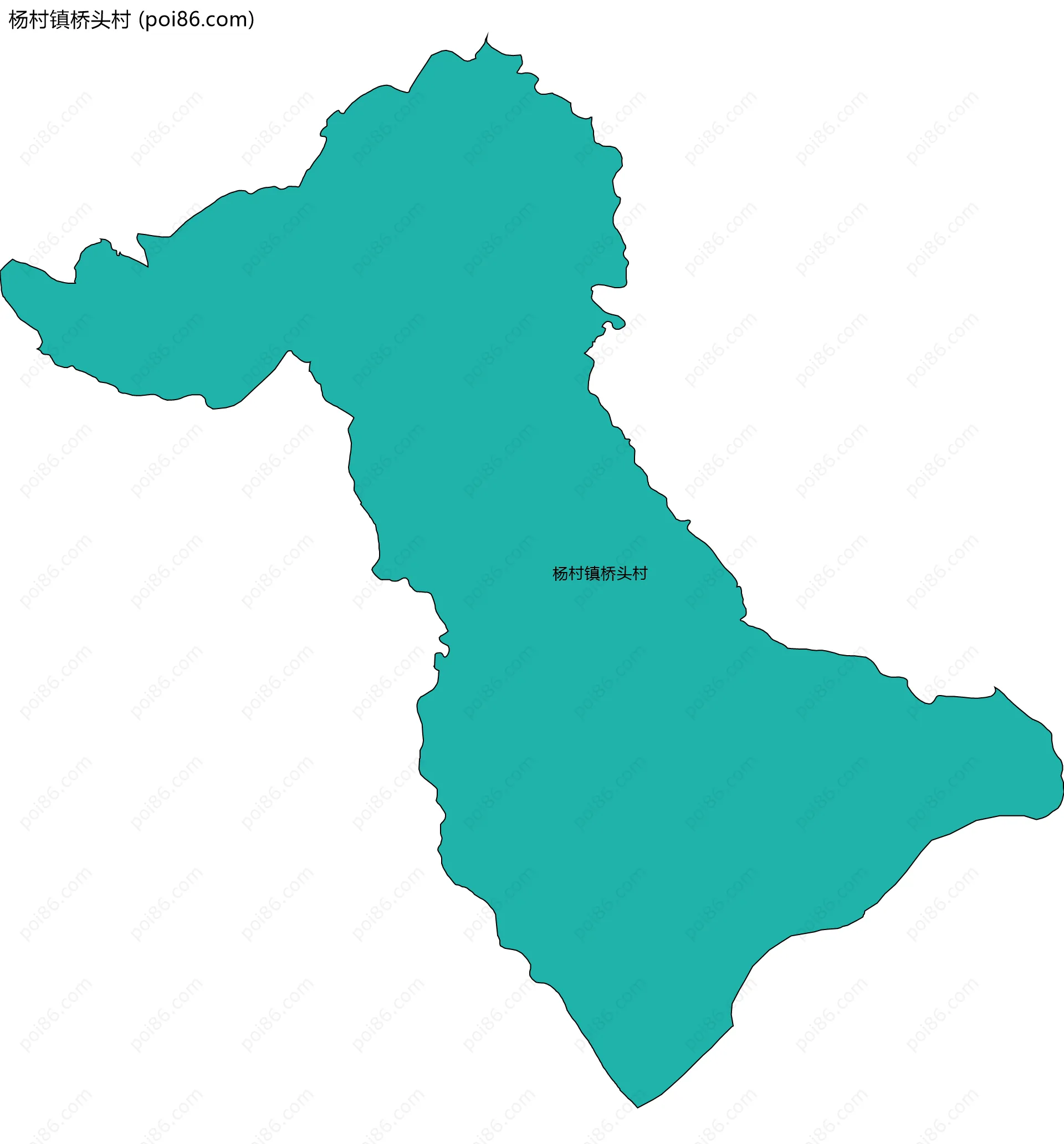 杨村镇桥头村边界地图