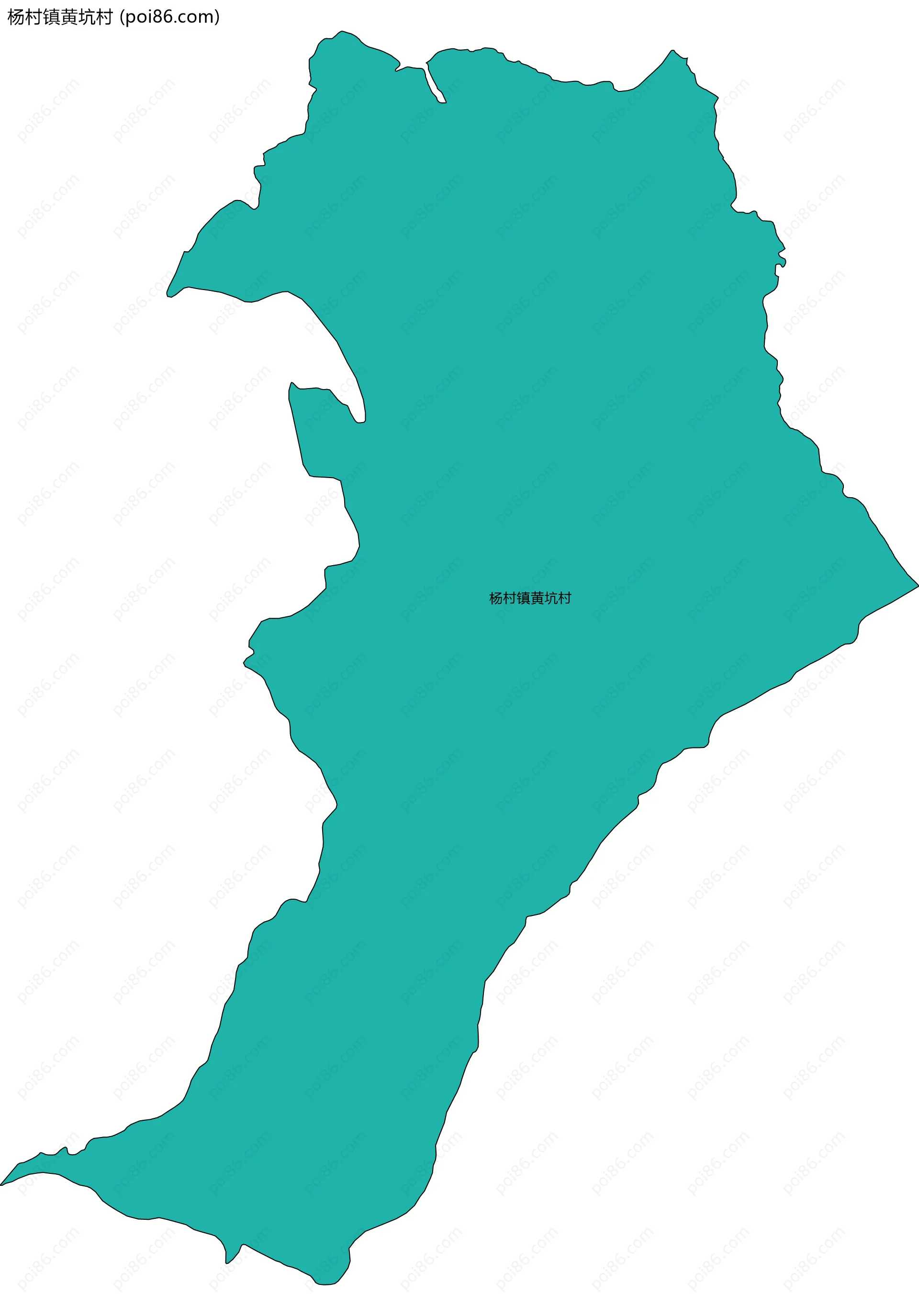 杨村镇黄坑村边界地图