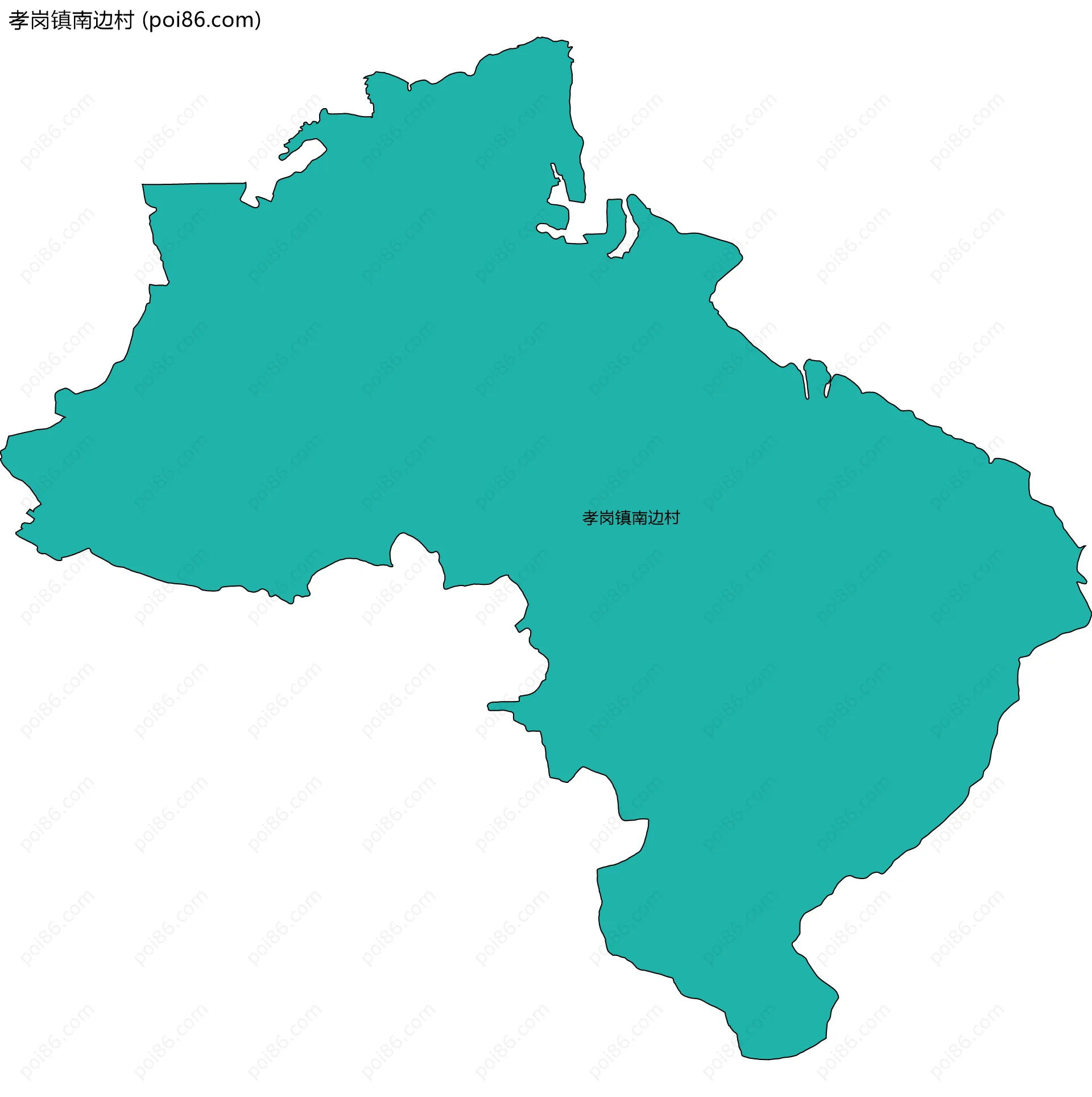 孝岗镇南边村边界地图