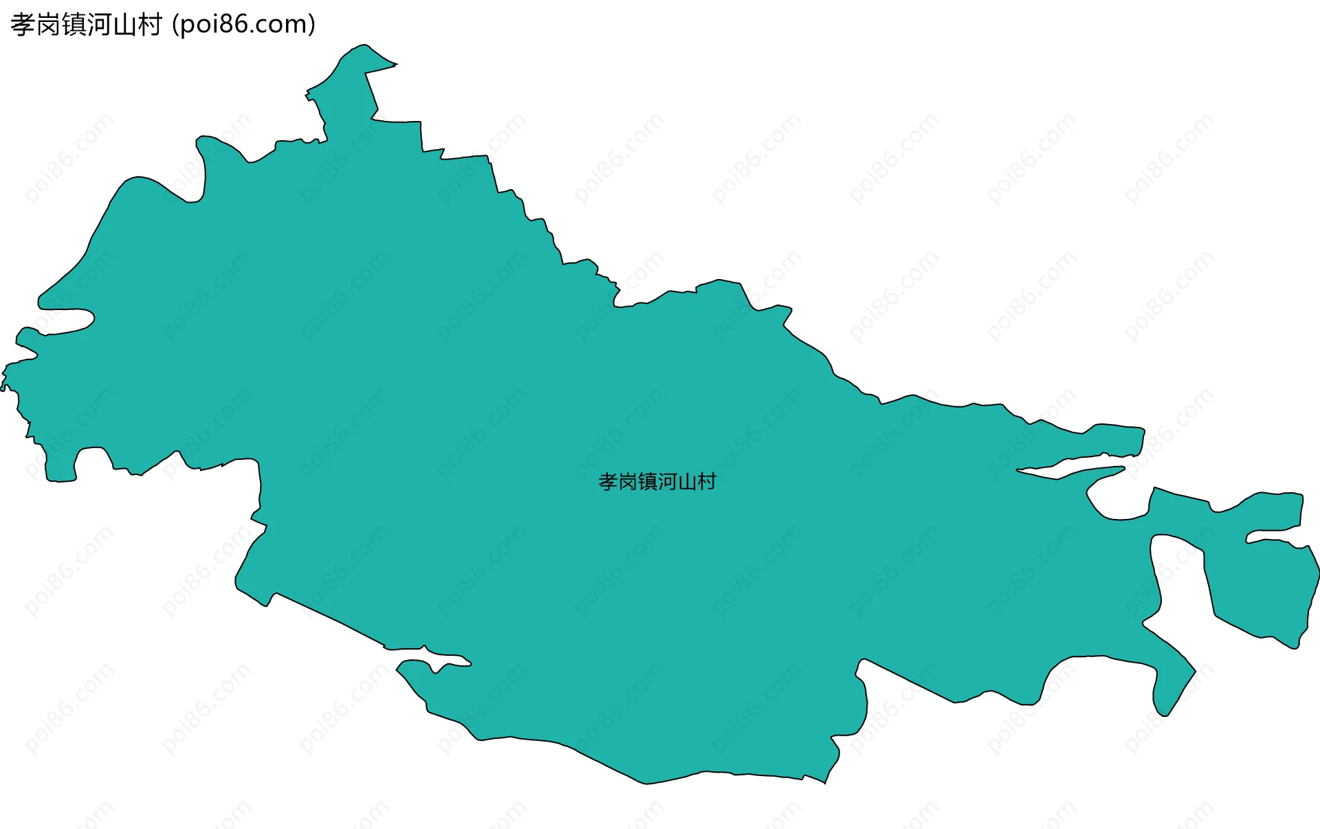 孝岗镇河山村边界地图