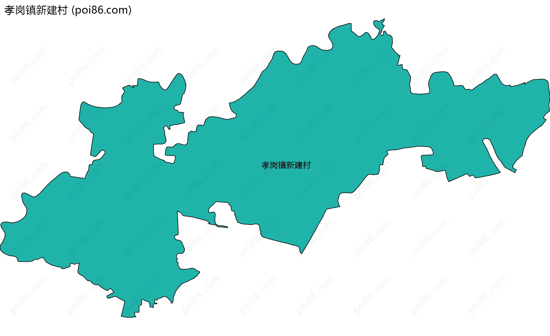 孝岗镇新建村边界地图