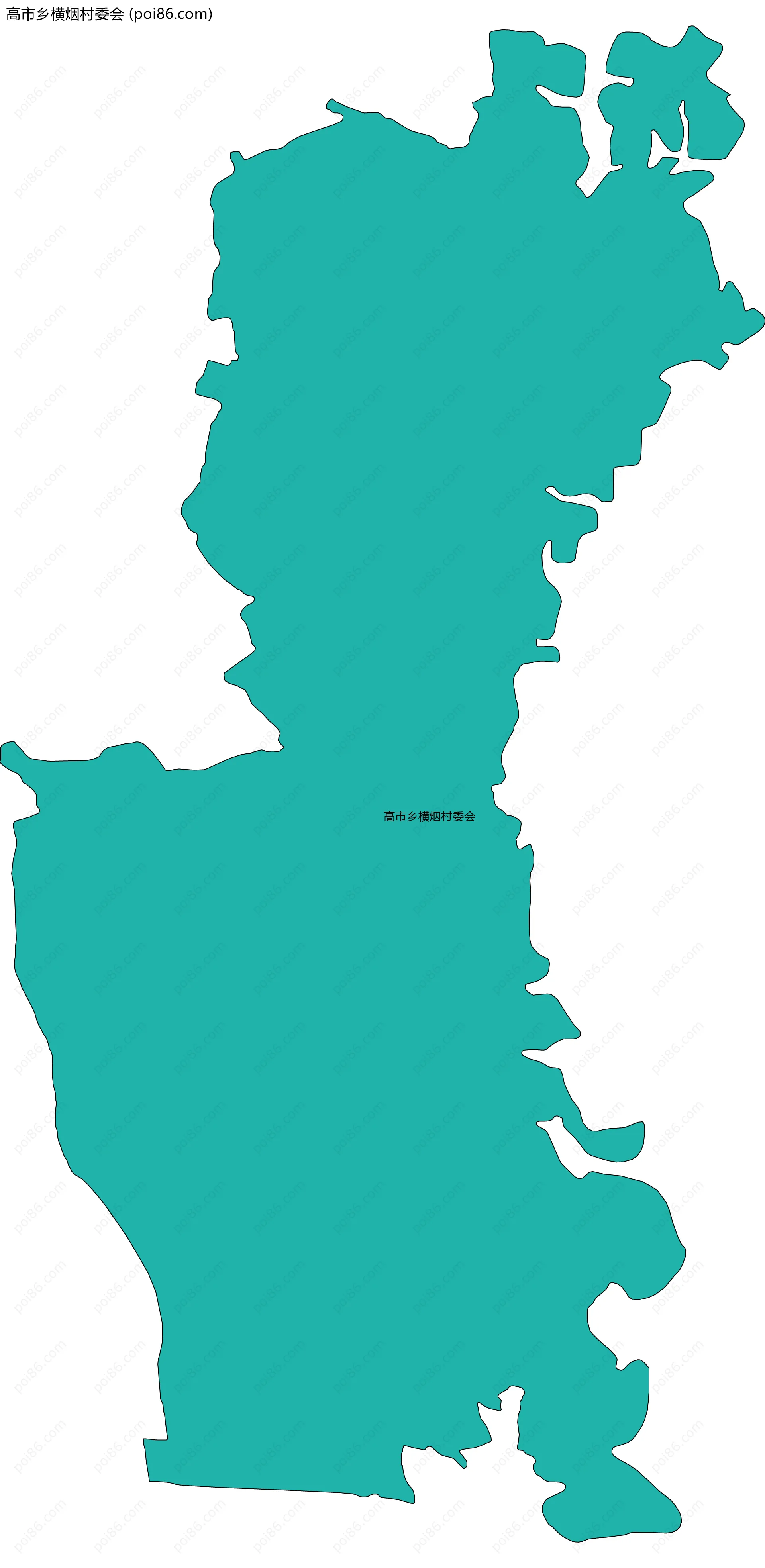 高市乡横烟村委会边界地图