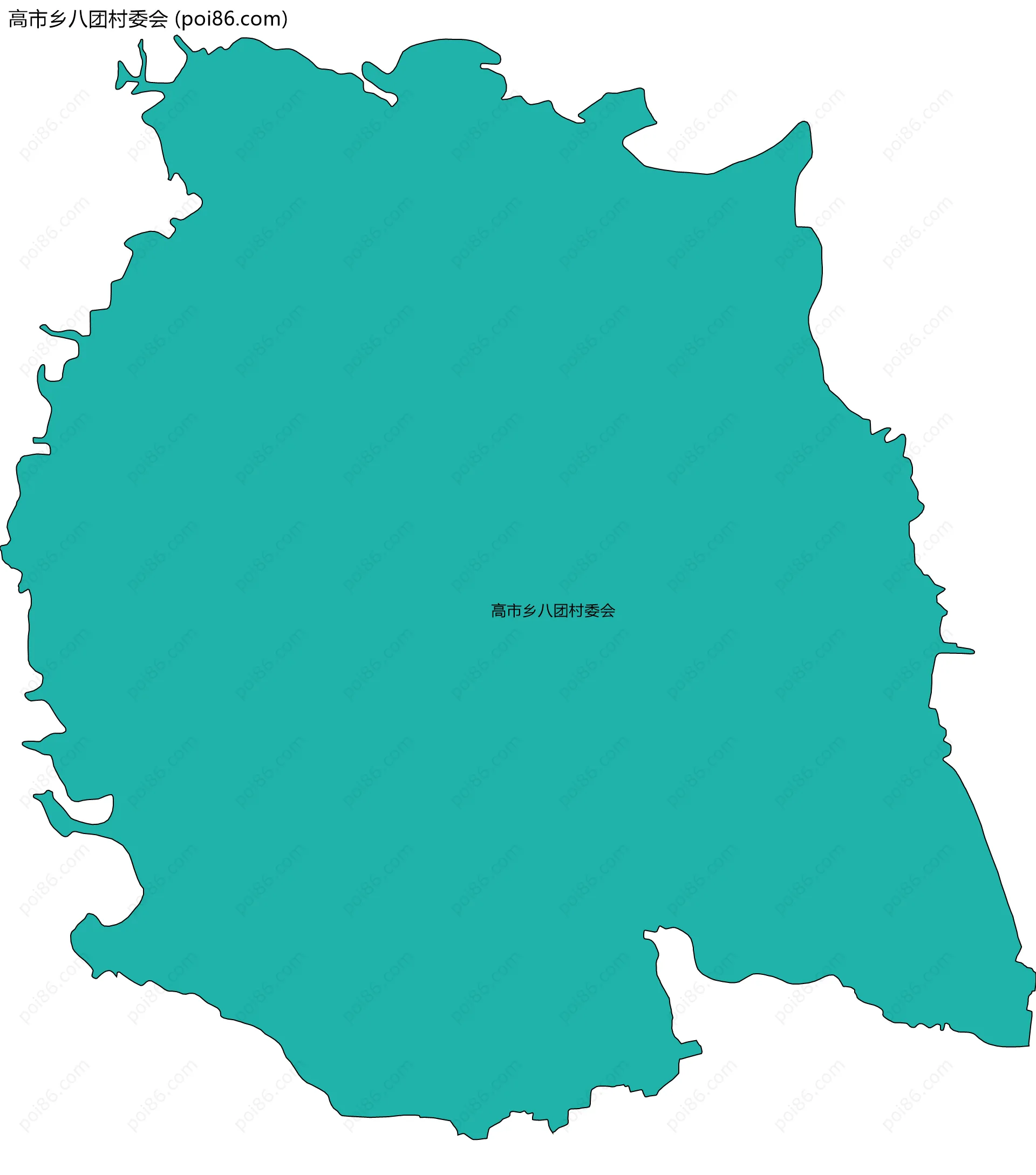 高市乡八团村委会边界地图